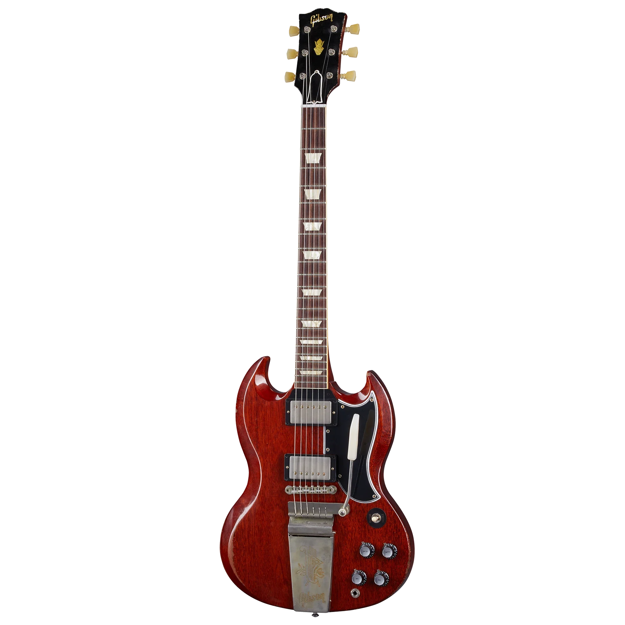 Gibson Custom 1964 SG Standard Reissue with Maestro, Heavy Aged, Faded Cherry