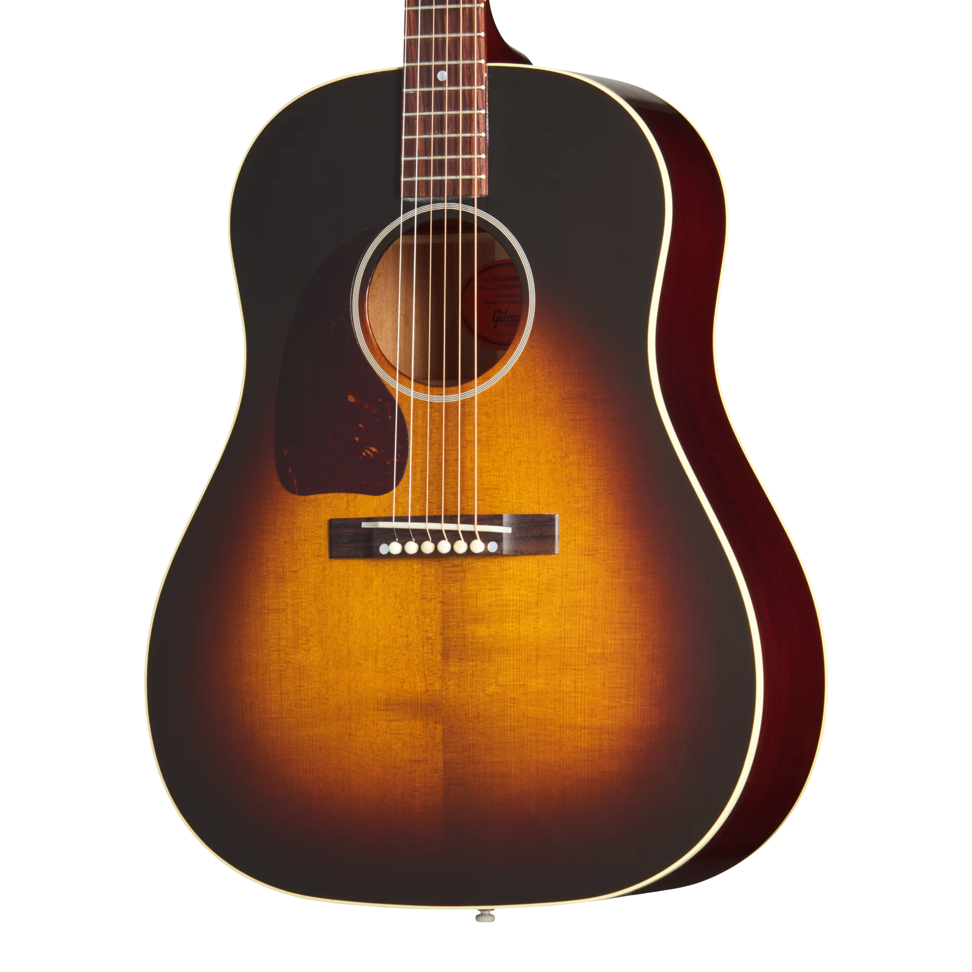 Gibson Custom 1942 Banner J-45 Reissue, Left-Handed, Vintage Sunburst