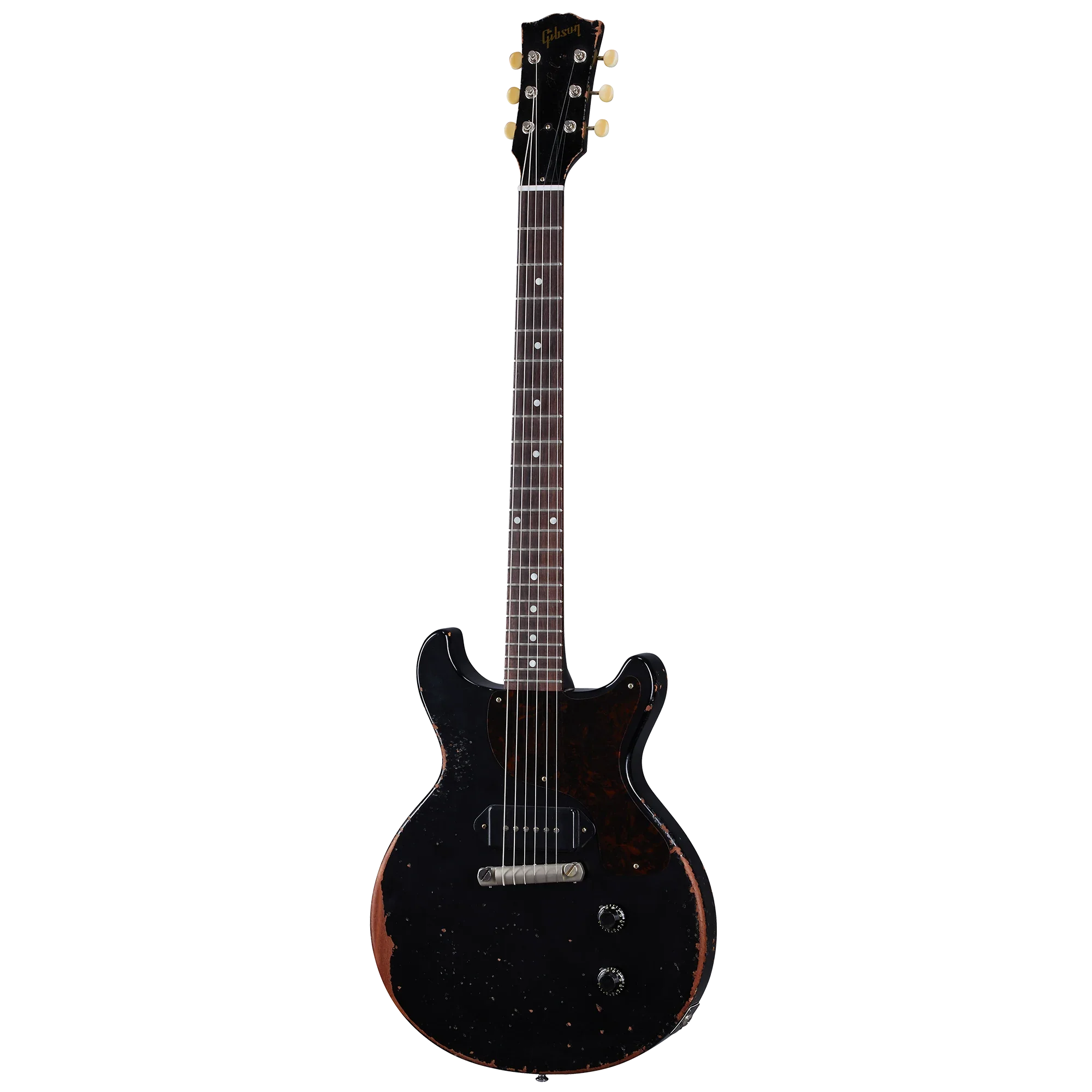 Gibson Custom 1960 Les Paul Junior Double Cut Reissue, Ultra Heavy Aged, Ebony