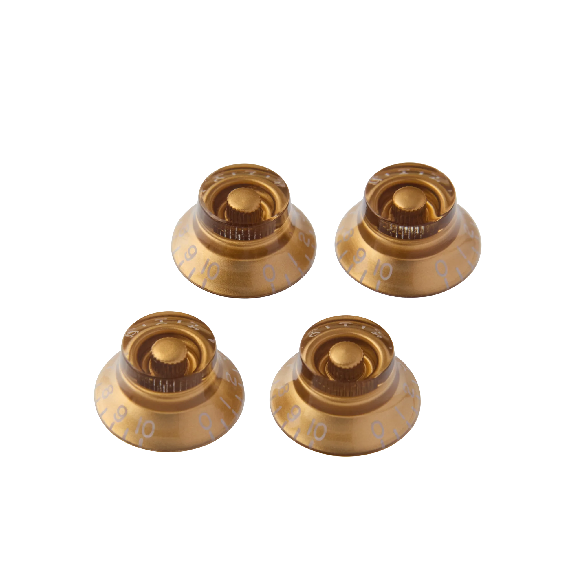 Gibson Top Hat Knobs, Vintage Gold, 4 pack