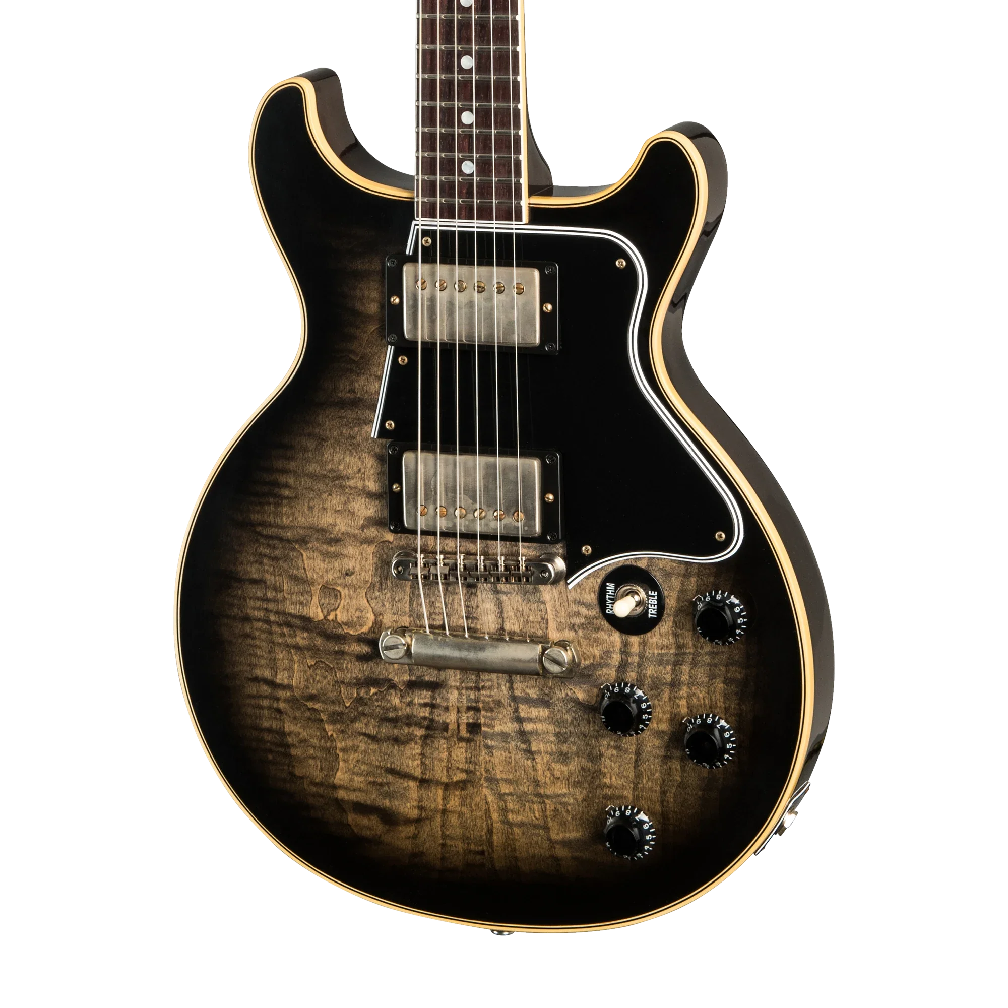 Gibson Custom Les Paul Special Double Cut Figured Maple Top VOS, Cobra Burst