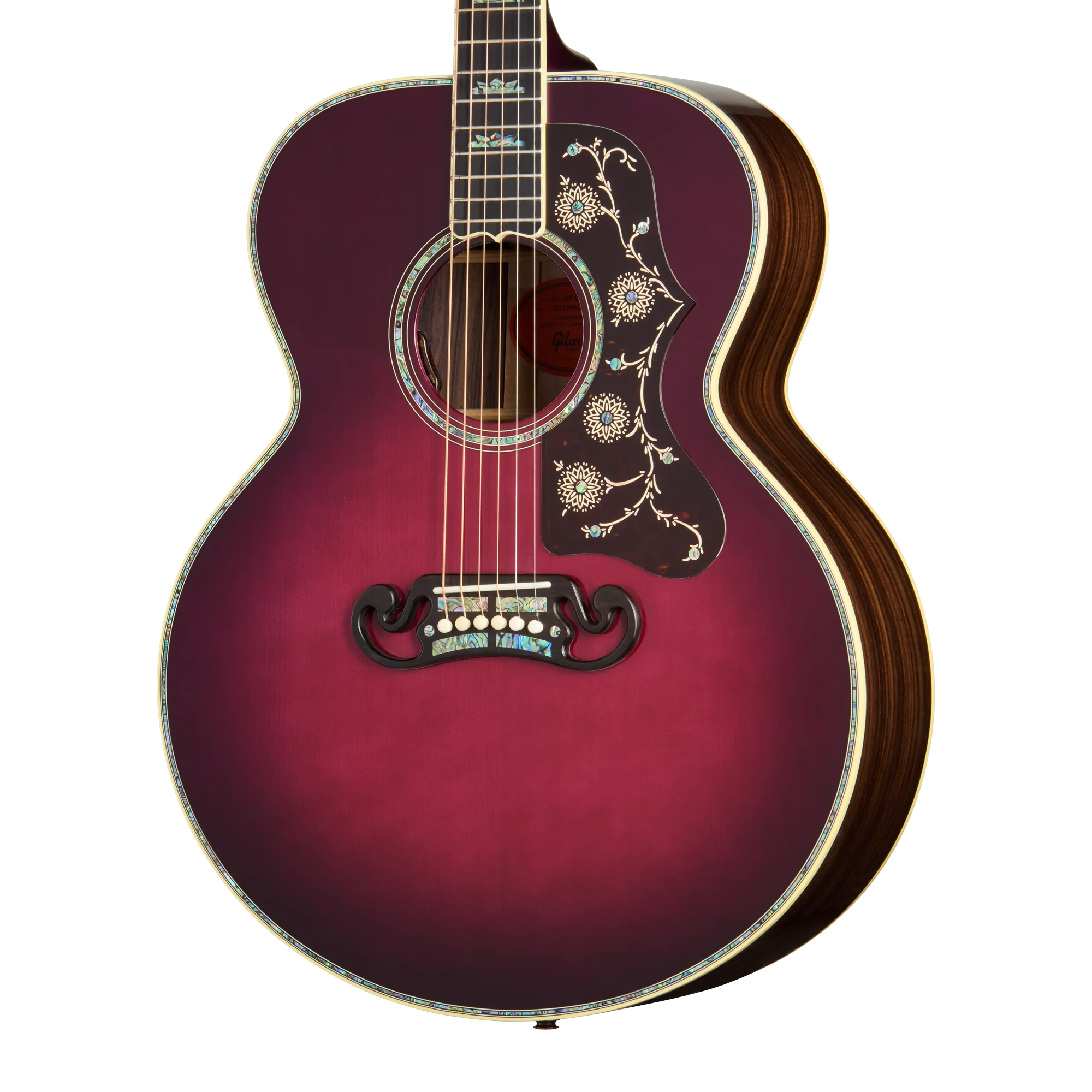 Gibson Custom SJ-200 Standard 3-Piece Back, Merlot Burst