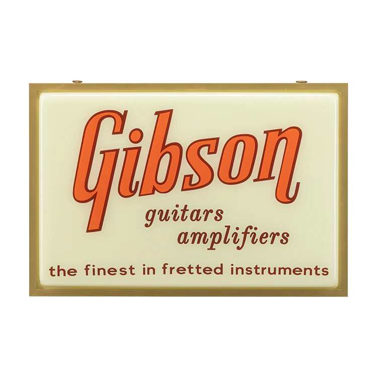 Gibson Vintage Lighted Sign, Guitars & Amplifiers