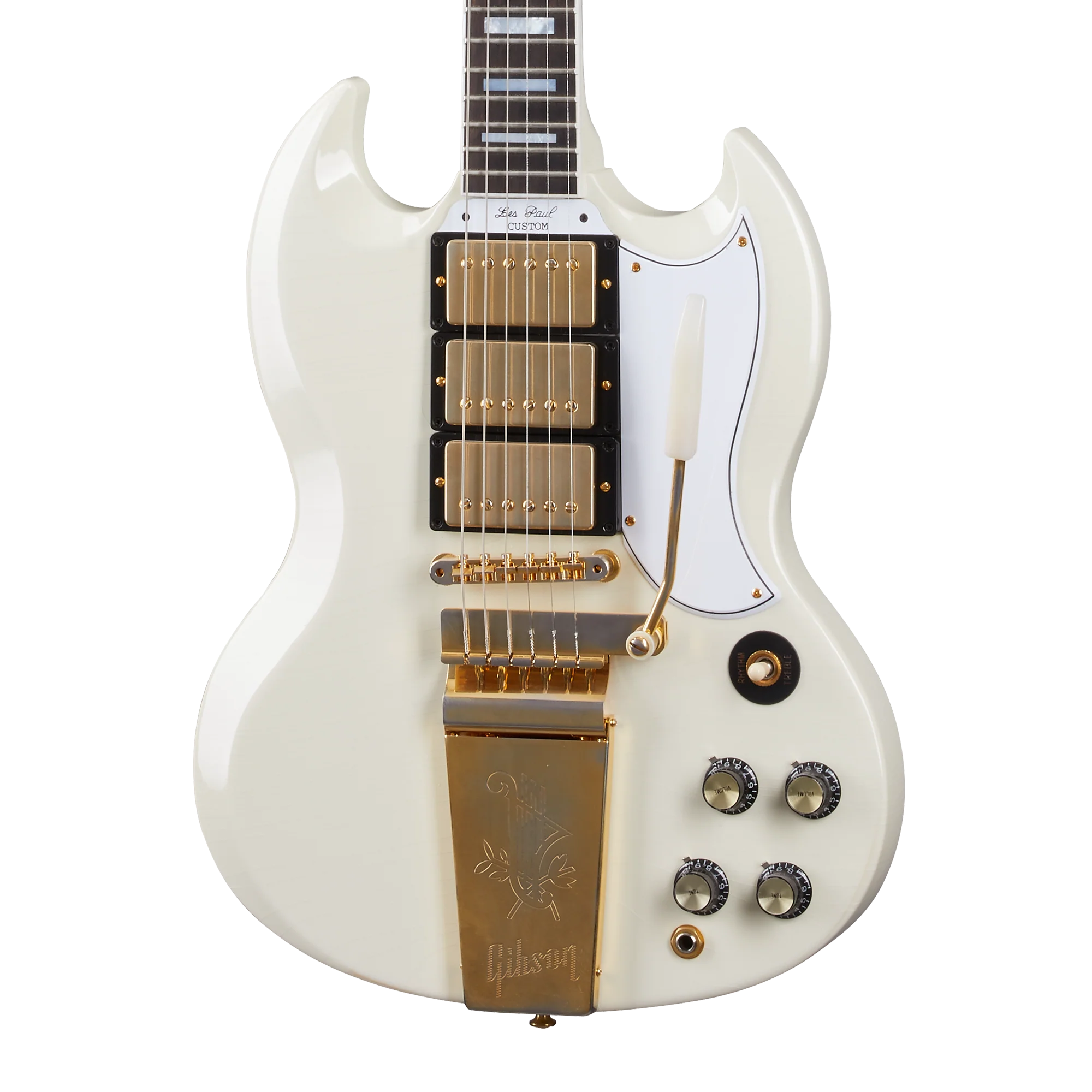 Gibson Custom 1963 Les Paul SG Custom Reissue with Maestro, Ultra Light Aged, Classic White