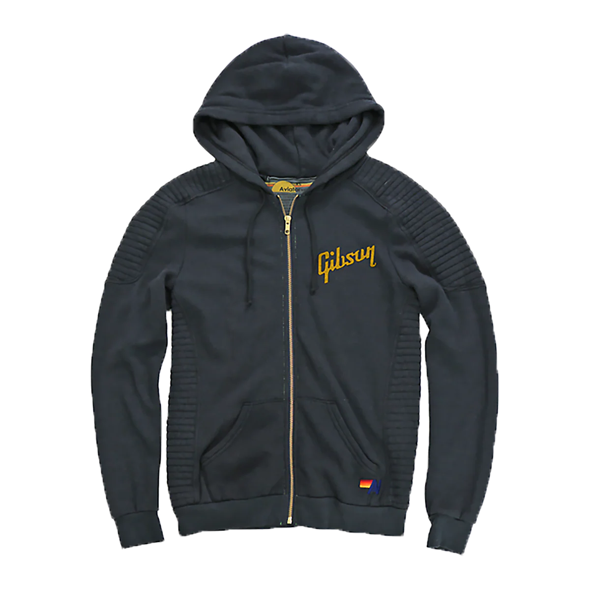 Aviator Nation x Gibson Moto Zip Hoodie, Extra Small
