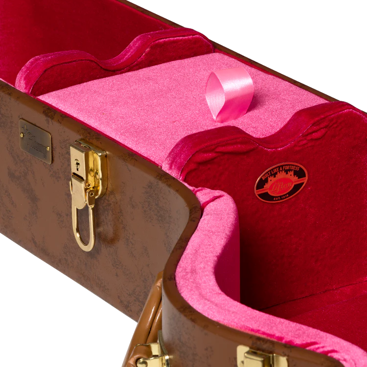 Lifton Historic Hardshell Case, SJ-200, Brown/Pink