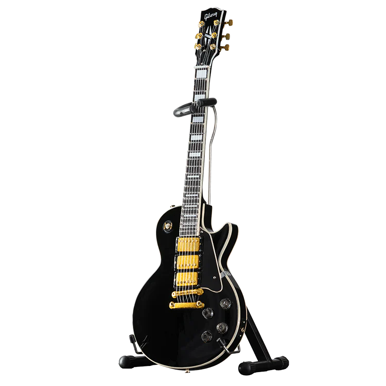 Gibson AXE HEAVEN® Les Paul Custom Ebony 1:4 Scale Mini Guitar Model
