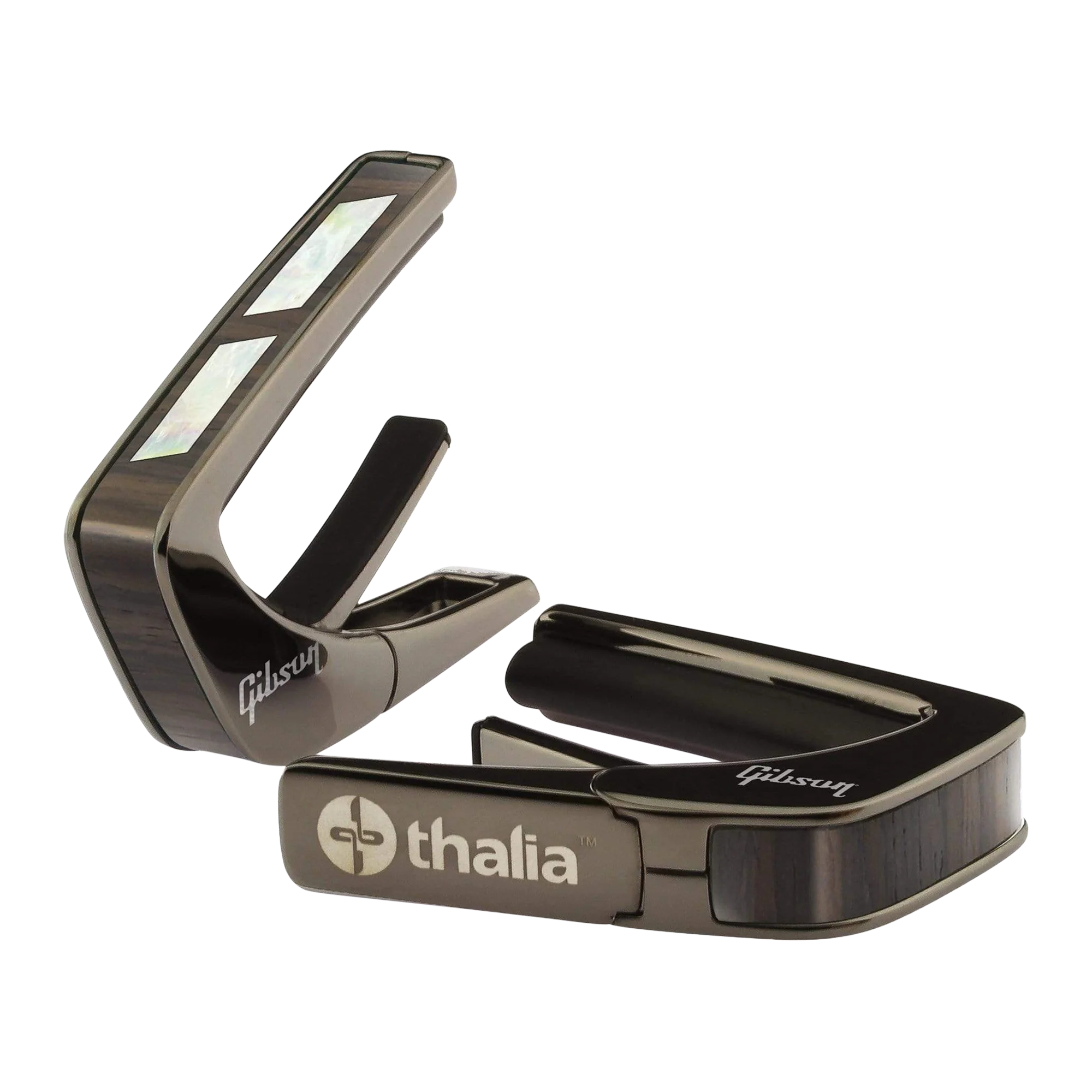 Gibson Split Parallelogram Rosewood Capo, Black Chrome, Exclusive