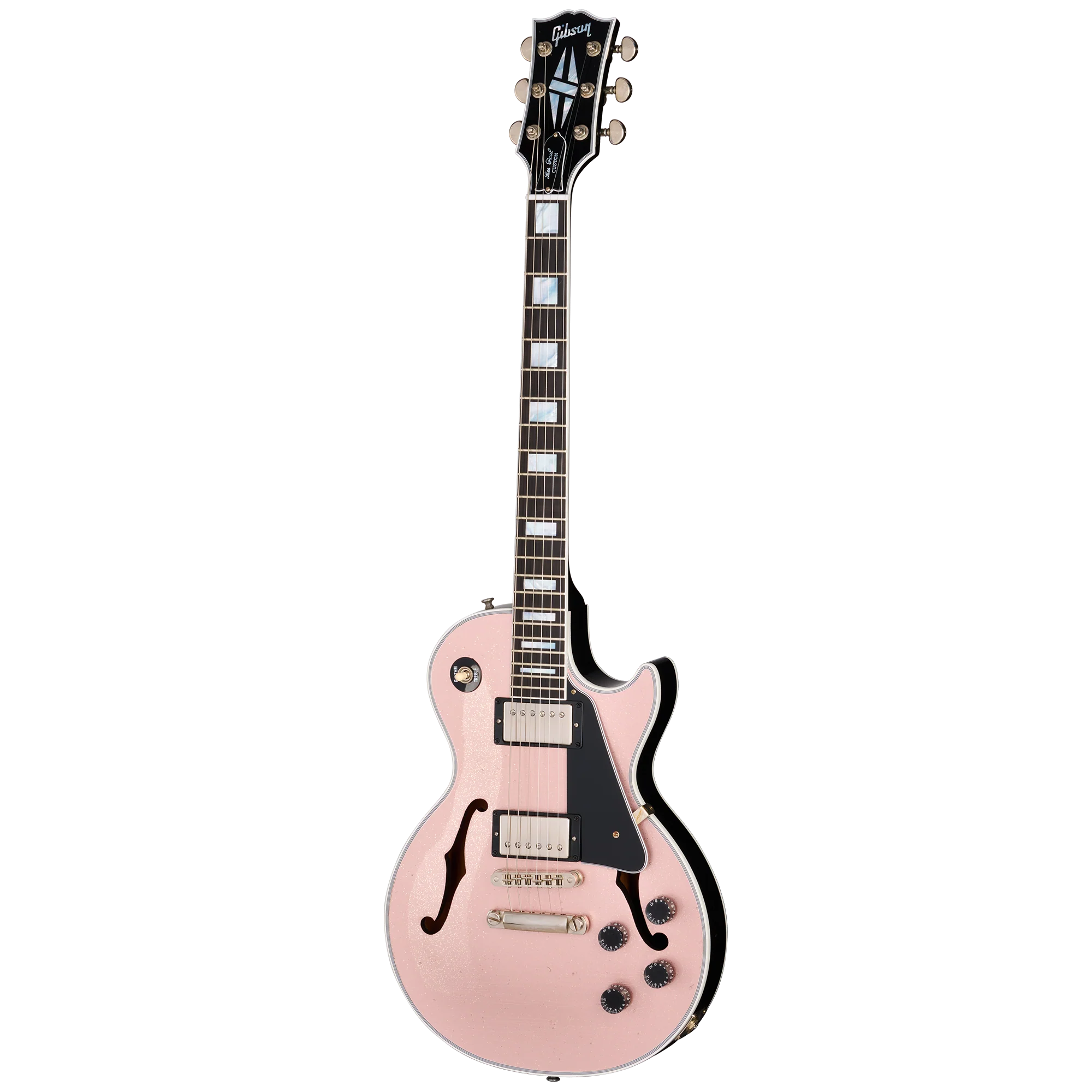 Gibson Custom Les Paul Custom with F-Holes, Light Aged, Champagne Sparkle