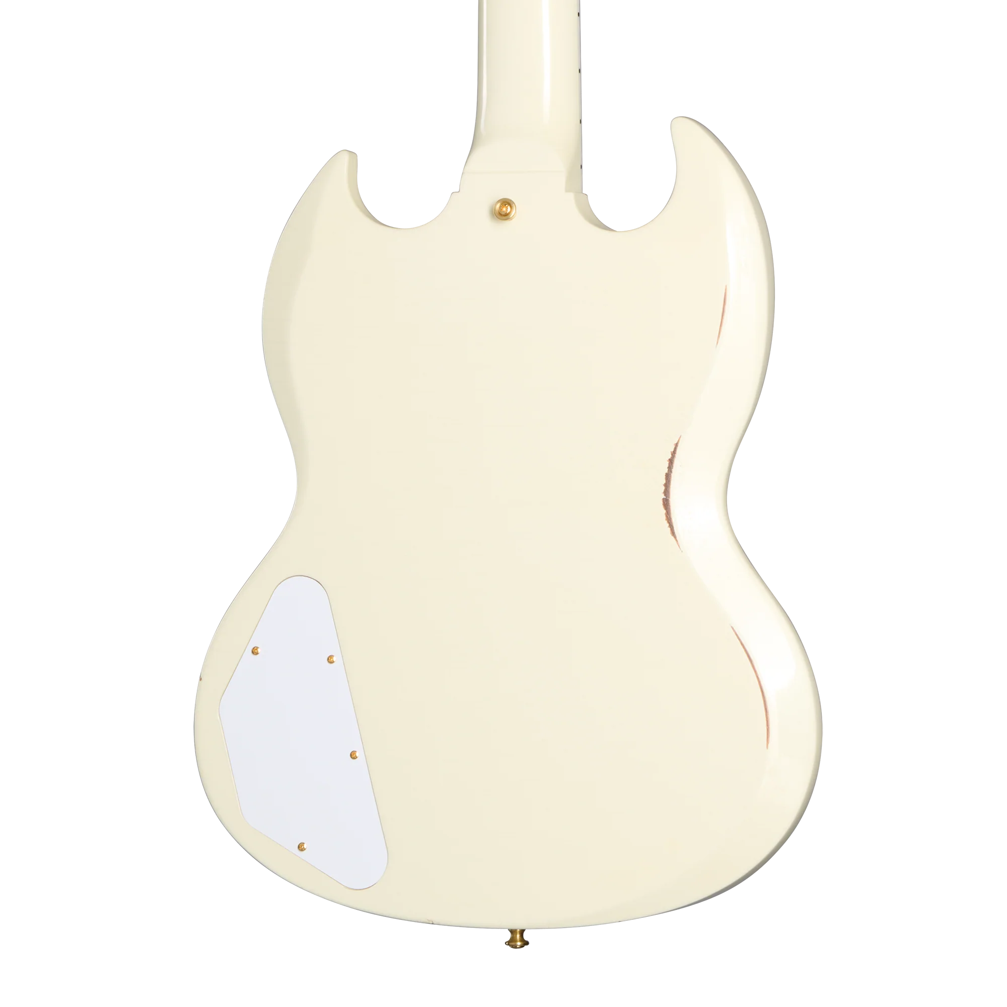 Gibson Custom 1962 Les Paul SG Custom Reissue with Ebony Block, Light Aged, Vintage White, Exclusive