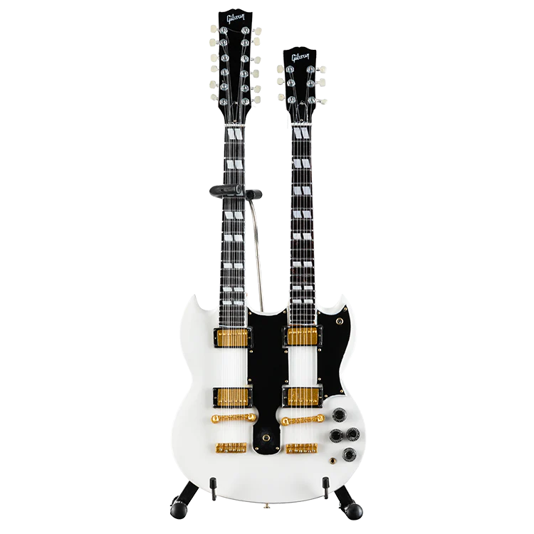 Gibson AXE HEAVEN EDS-1275 Alpine White 1:4 Scale Mini Guitar Model