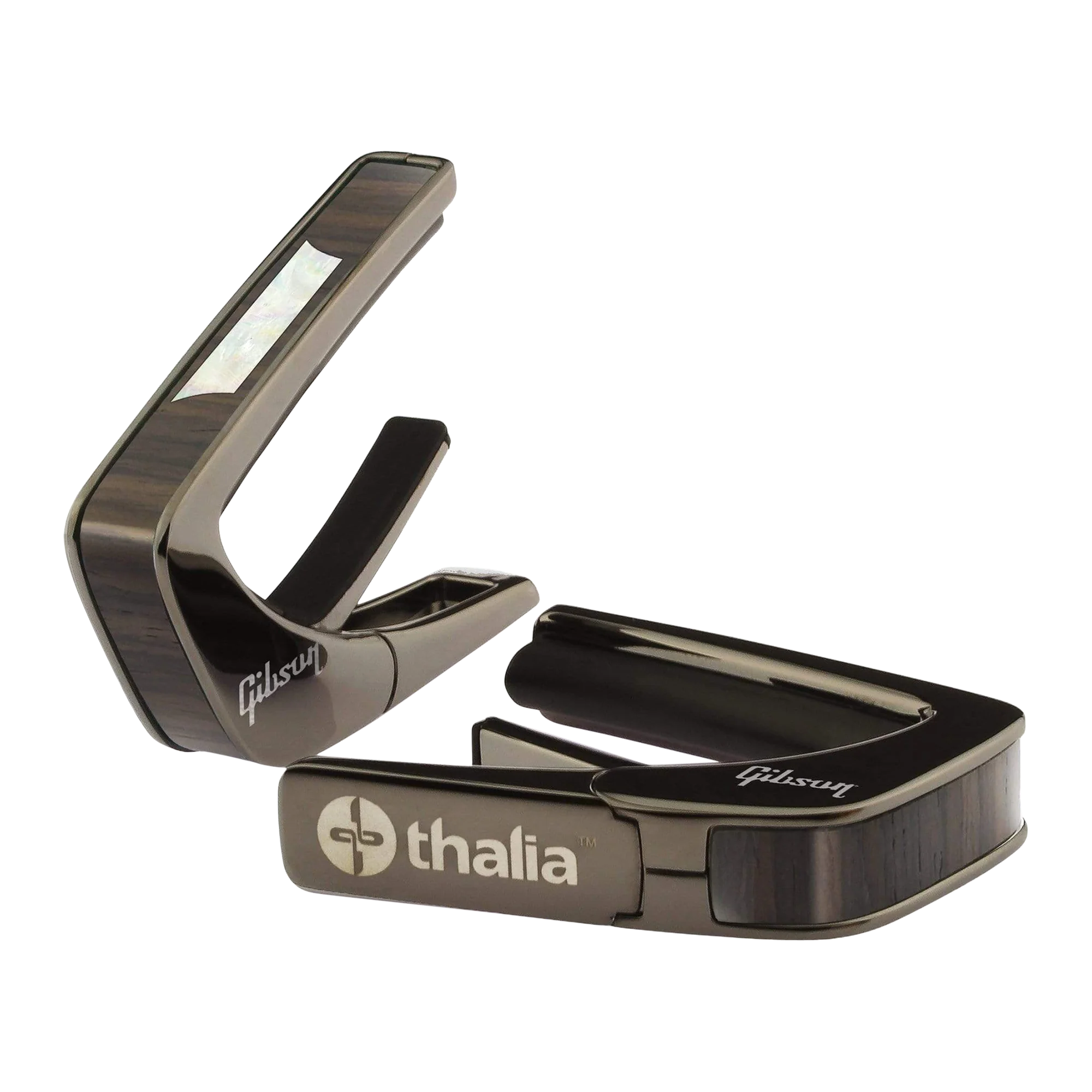 Gibson Trapezoid Rosewood Capo, Black Chrome, Exclusive