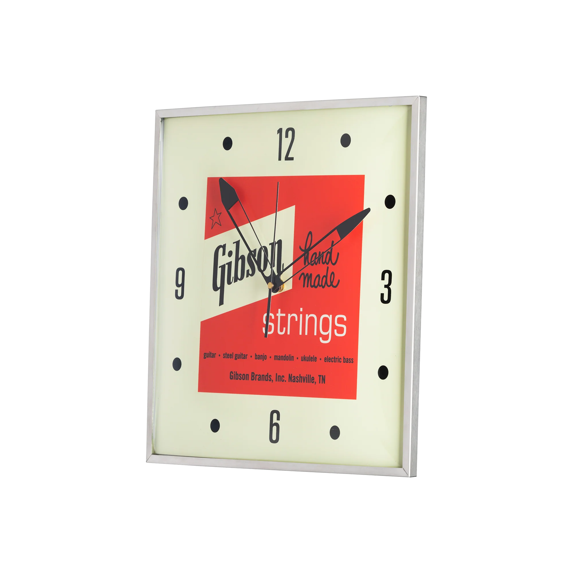 Gibson Vintage Lighted Wall Clock, Handmade Strings (EU)