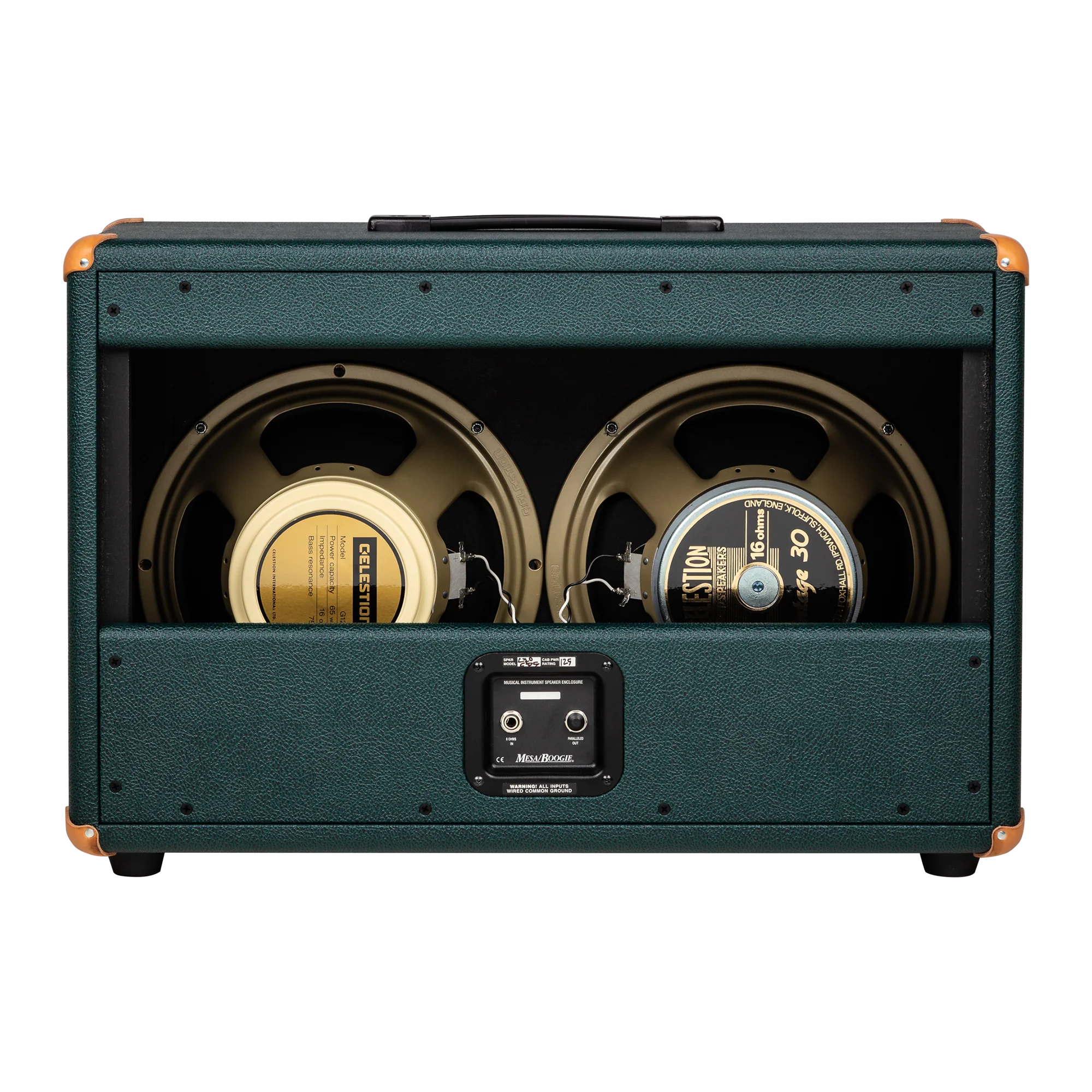 Mesa/Boogie Custom Configured 2x12 Boogie Open Back Cabinet, Emerald Bronco, Custom Speakers