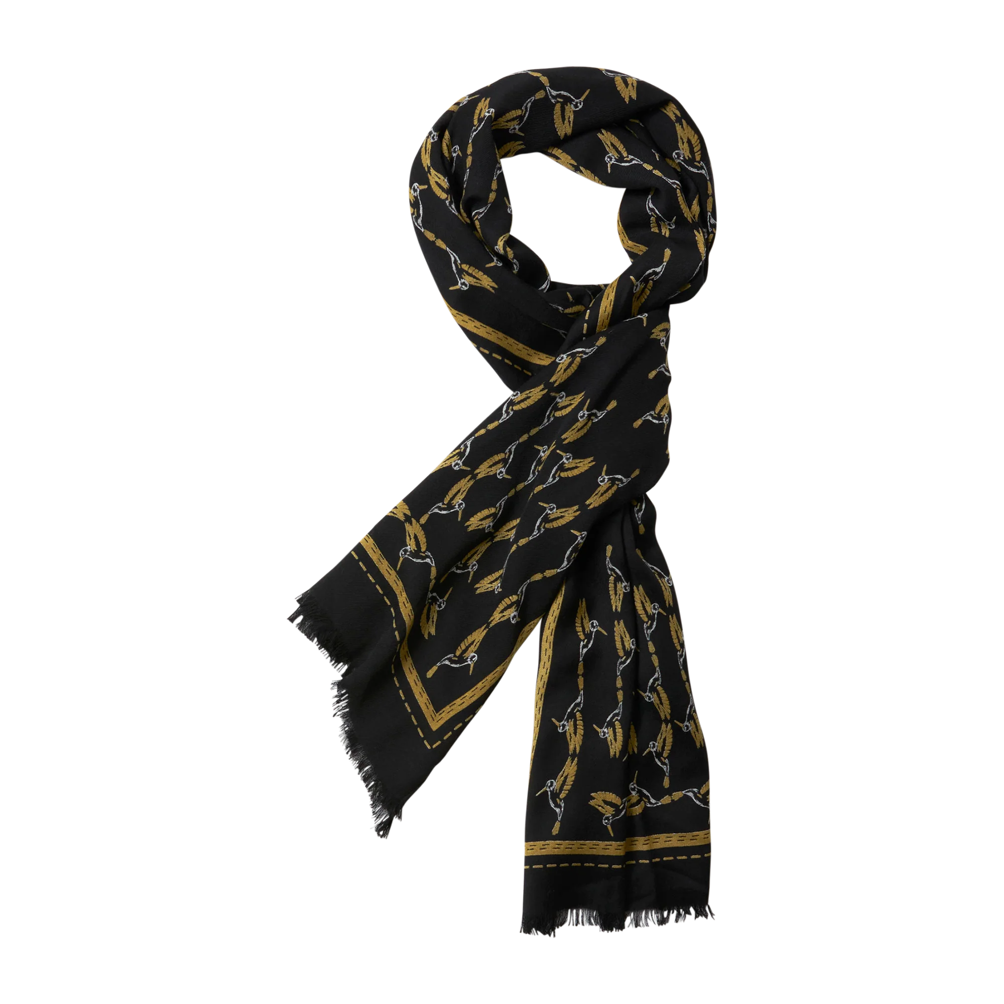 Billy Reid x Gibson Rocker Scarf, Black, Exclusive