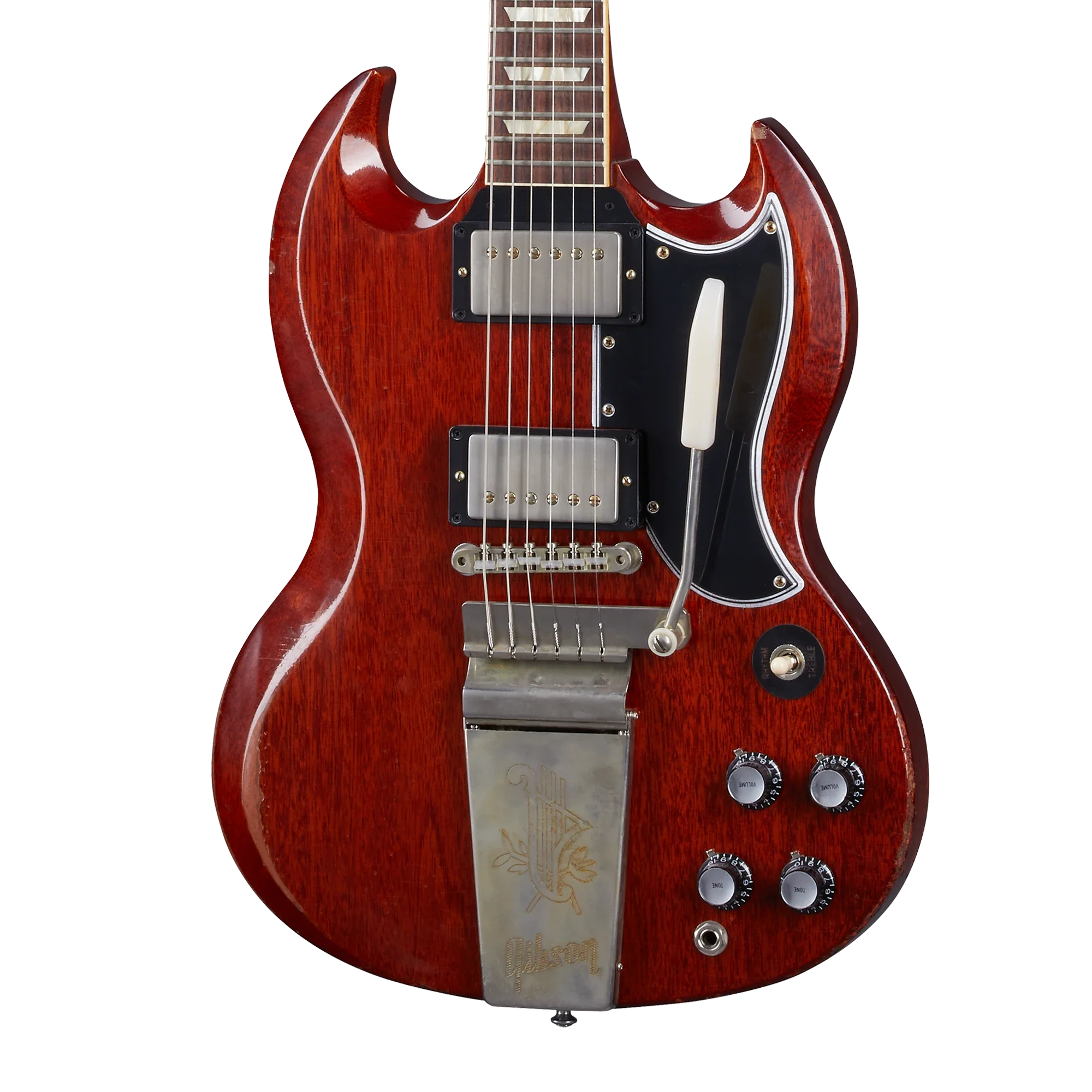 Gibson Custom 1964 SG Standard Reissue with Maestro, Heavy Aged, Faded Cherry