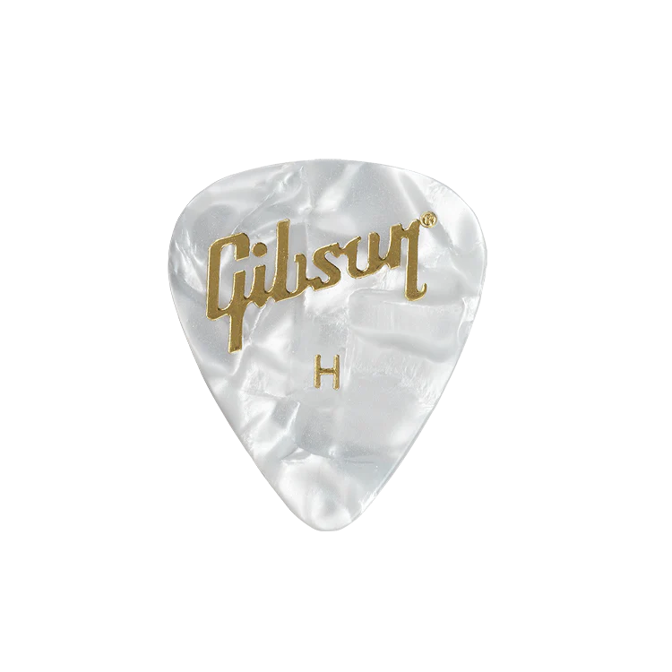Gibson Pearloid White Picks, 12-Pack