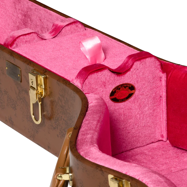 Lifton Historic Hardshell Case, J-185, Brown/Pink