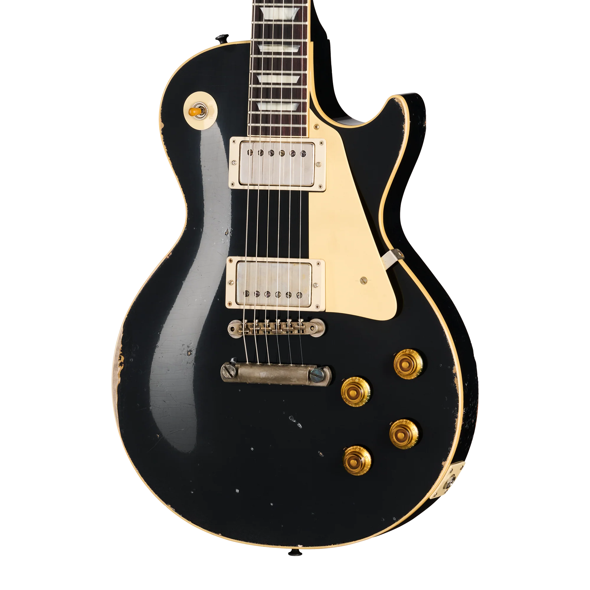 Gibson Custom 1957 Les Paul Standard Reissue, Ultra Heavy Aged, Ebony Over Goldtop