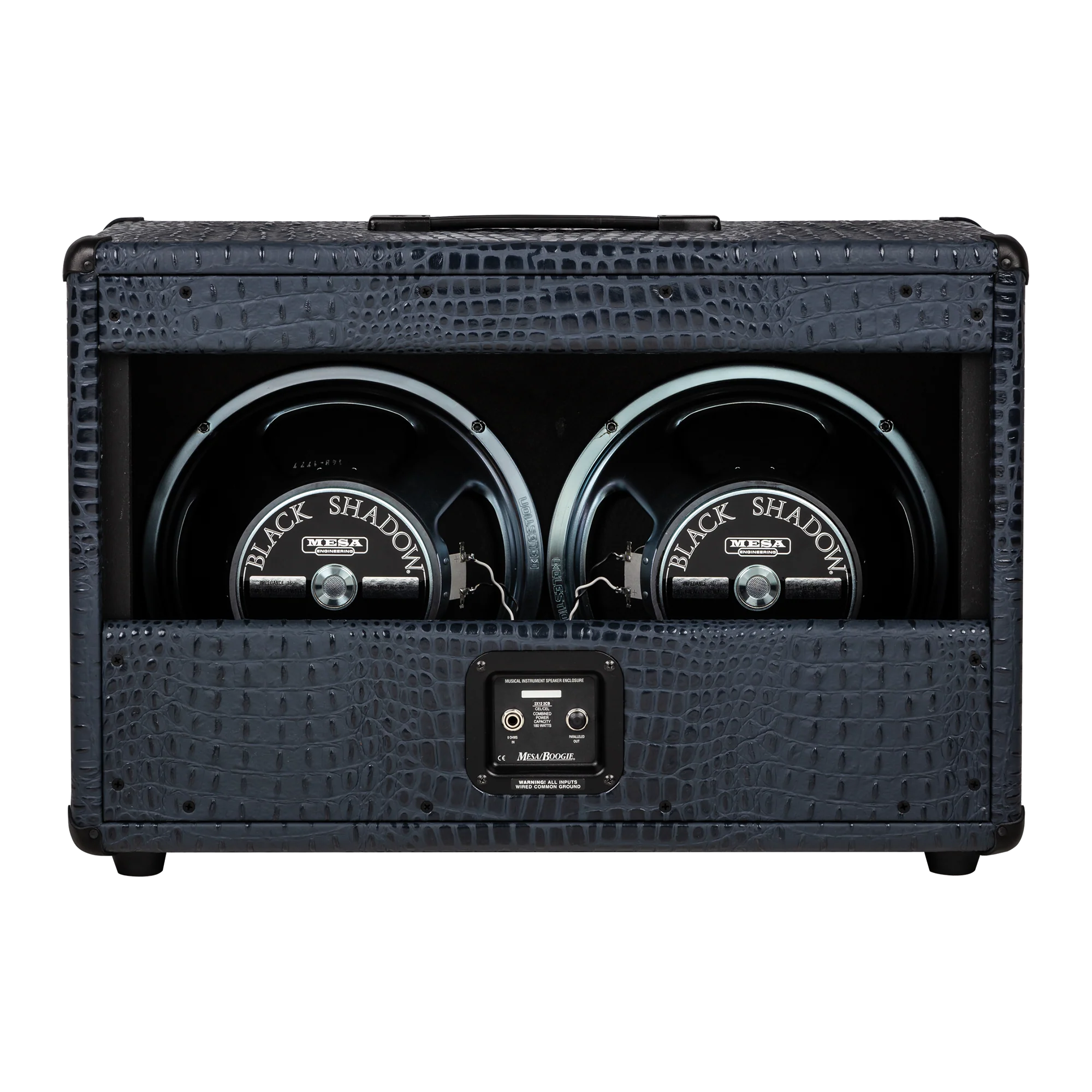 Mesa/Boogie Custom Configured 2x12 Boogie Open Back Cabinet, Navy Crocodile