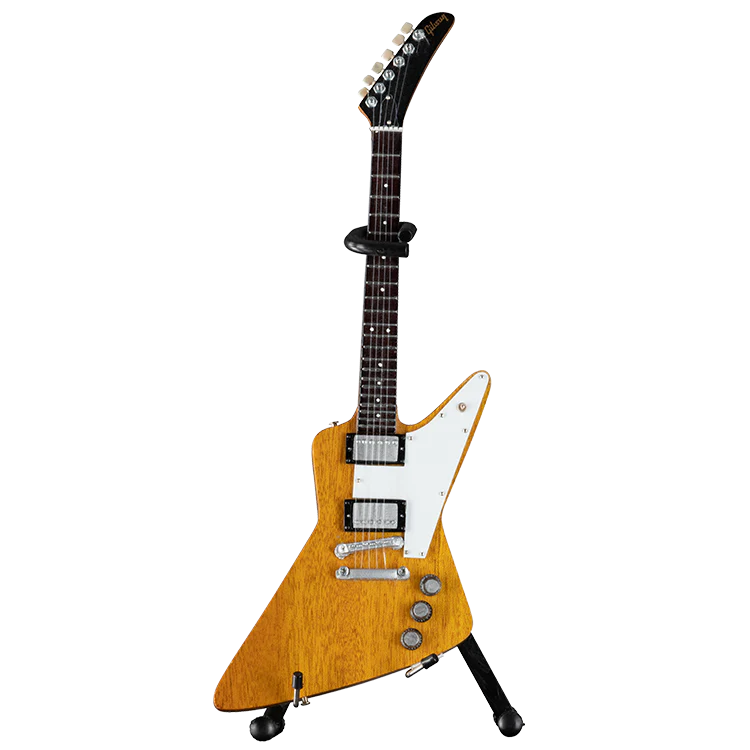 Gibson AXE HEAVEN® '58 Korina Explorer Natural Finish 1:4 Scale Mini Guitar Model