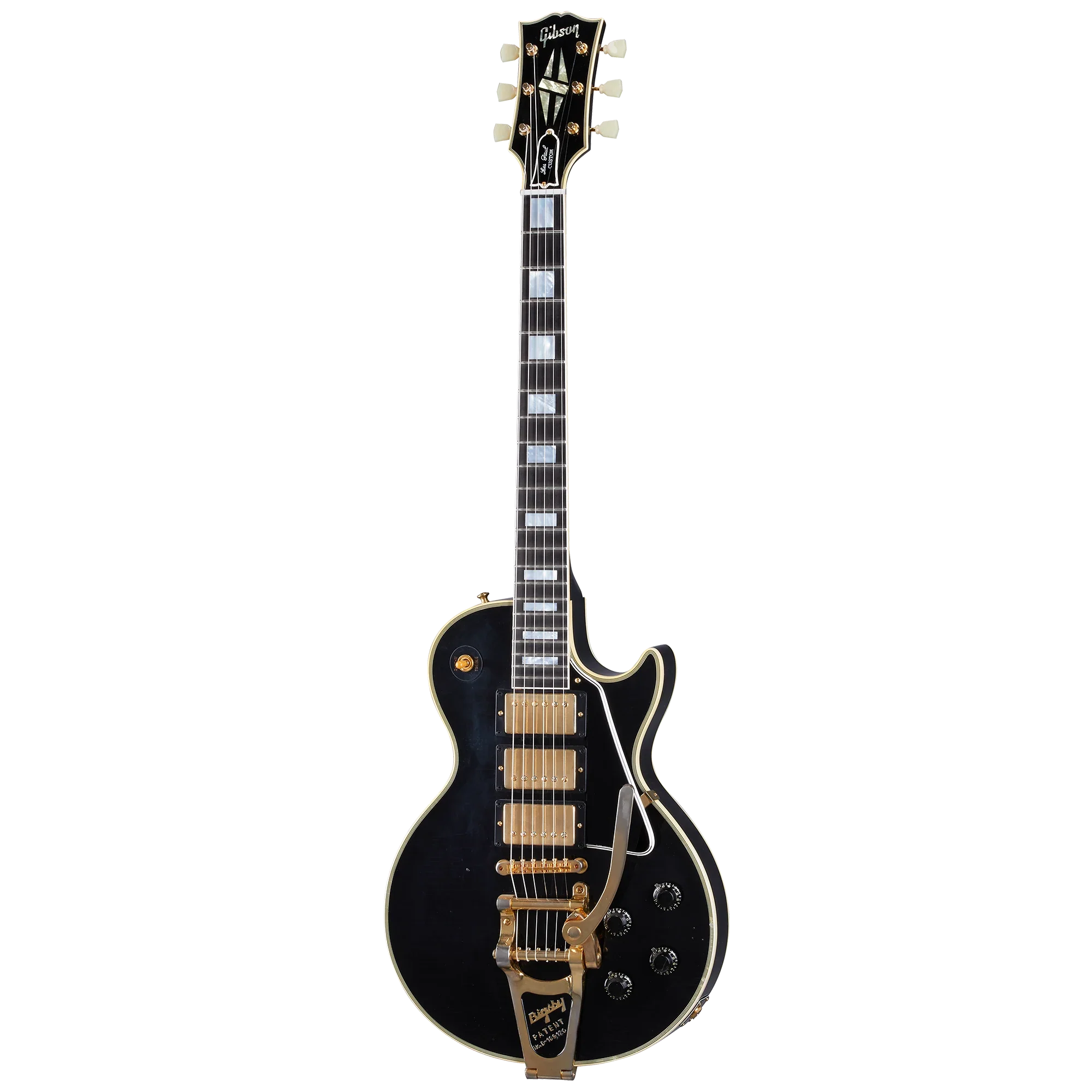 Gibson Custom 1957 Les Paul Custom Reissue 3-Pickup Bigsby, Light Aged, Ebony