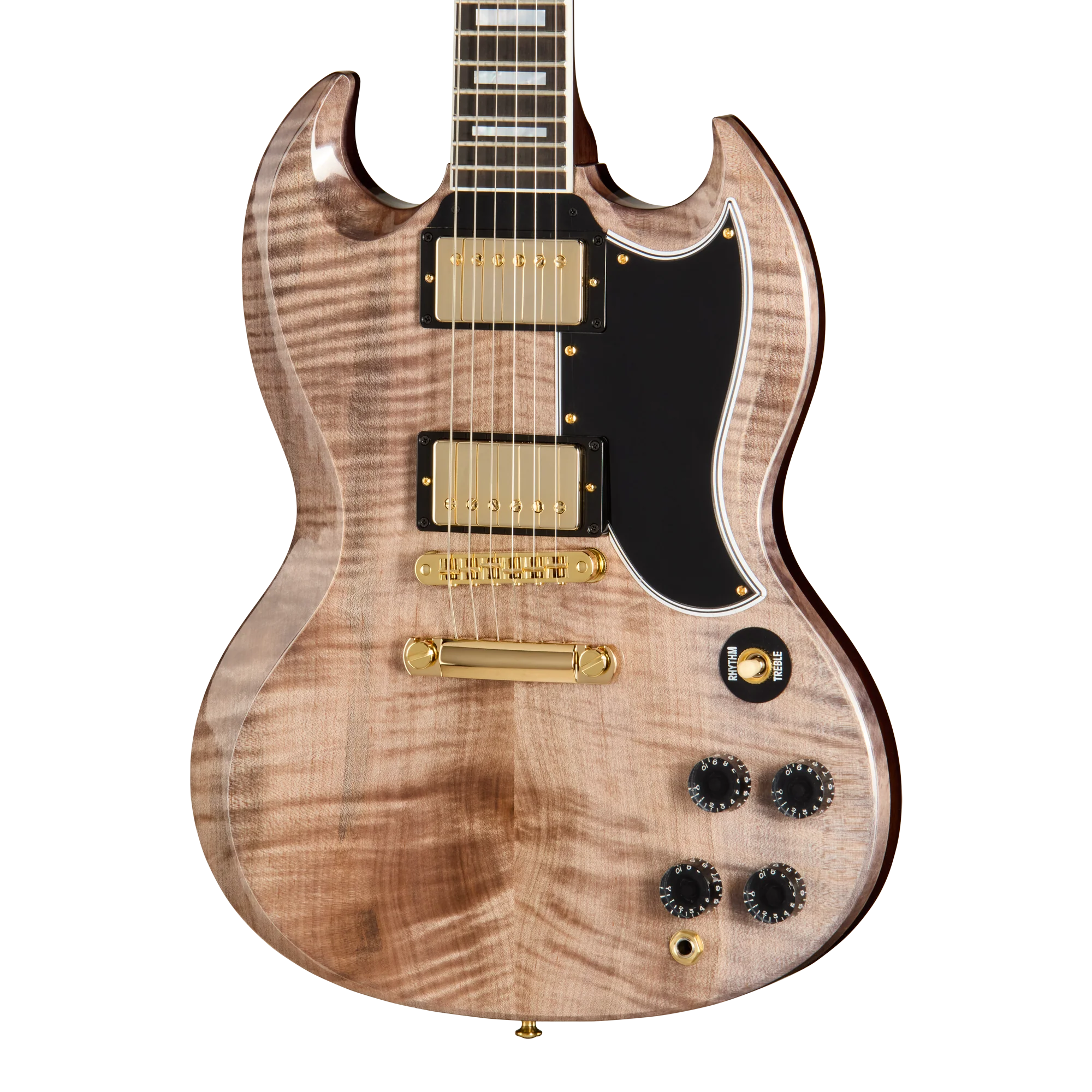 Gibson Custom SG Custom with Figured Maple Heartwood Top, Gloss, Light Charcoal