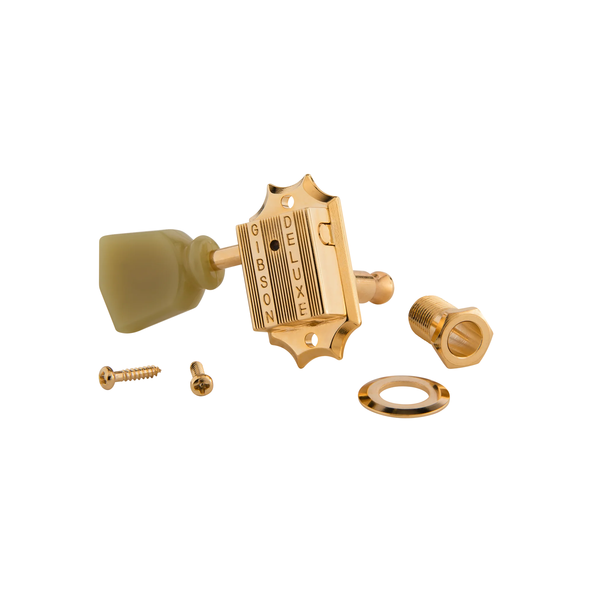 Gibson Deluxe Green Key Tuner Set, Vintage Gold