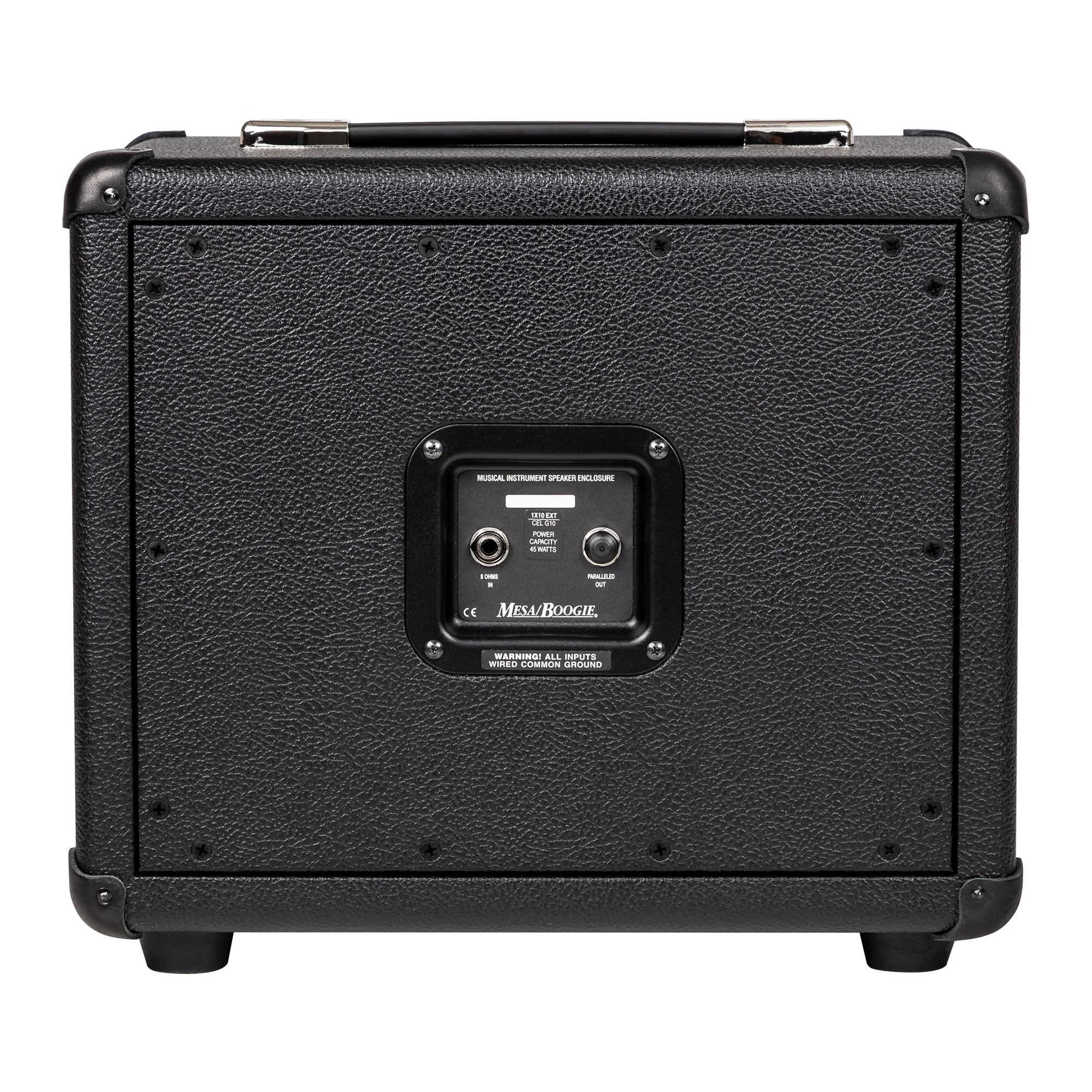 Mesa/Boogie 1x10 Rectifier Cabinet, Black Bronco Vinyl with Black Jute Grille & Black Piping