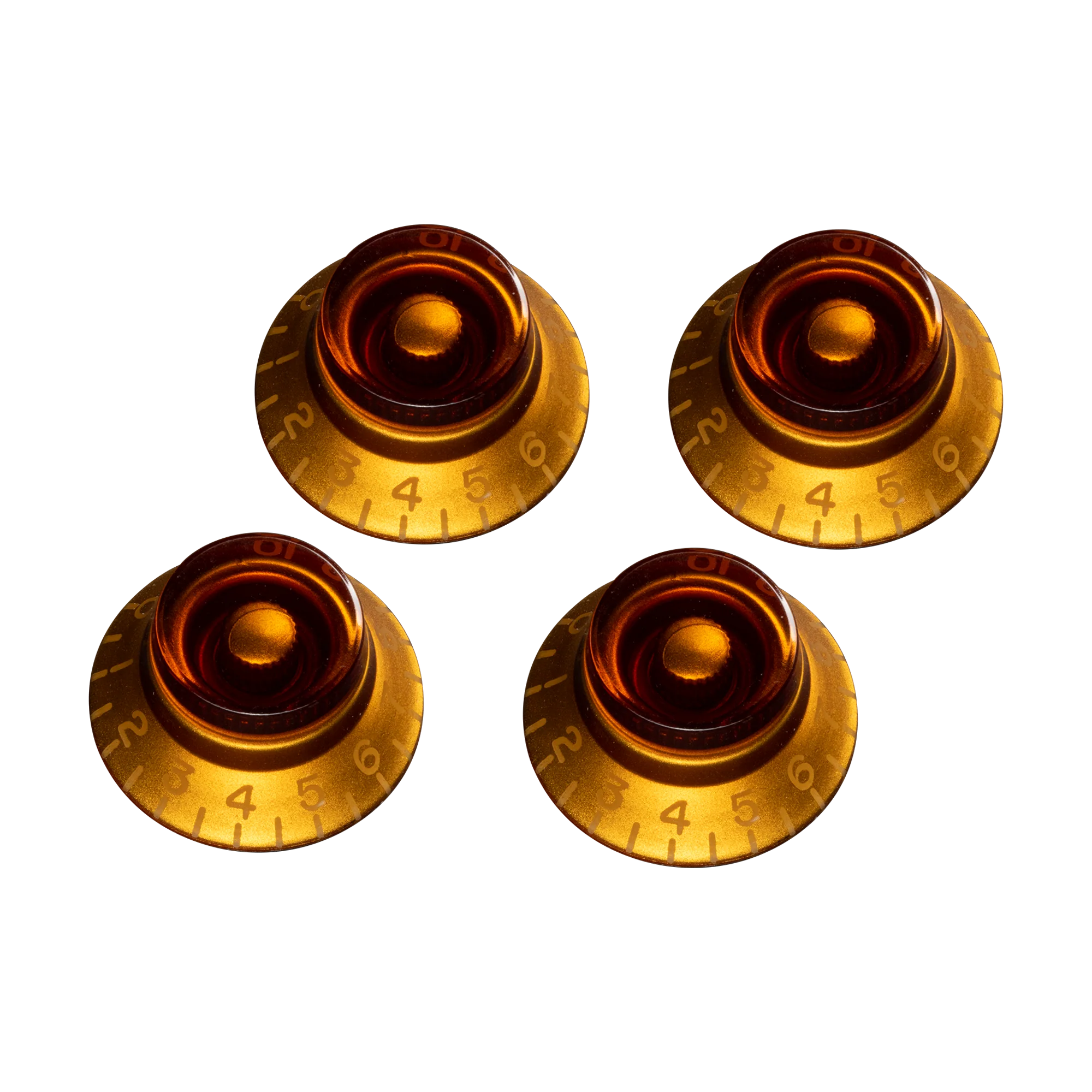 Gibson Top Hat Knobs, Vintage Amber, 4 pack