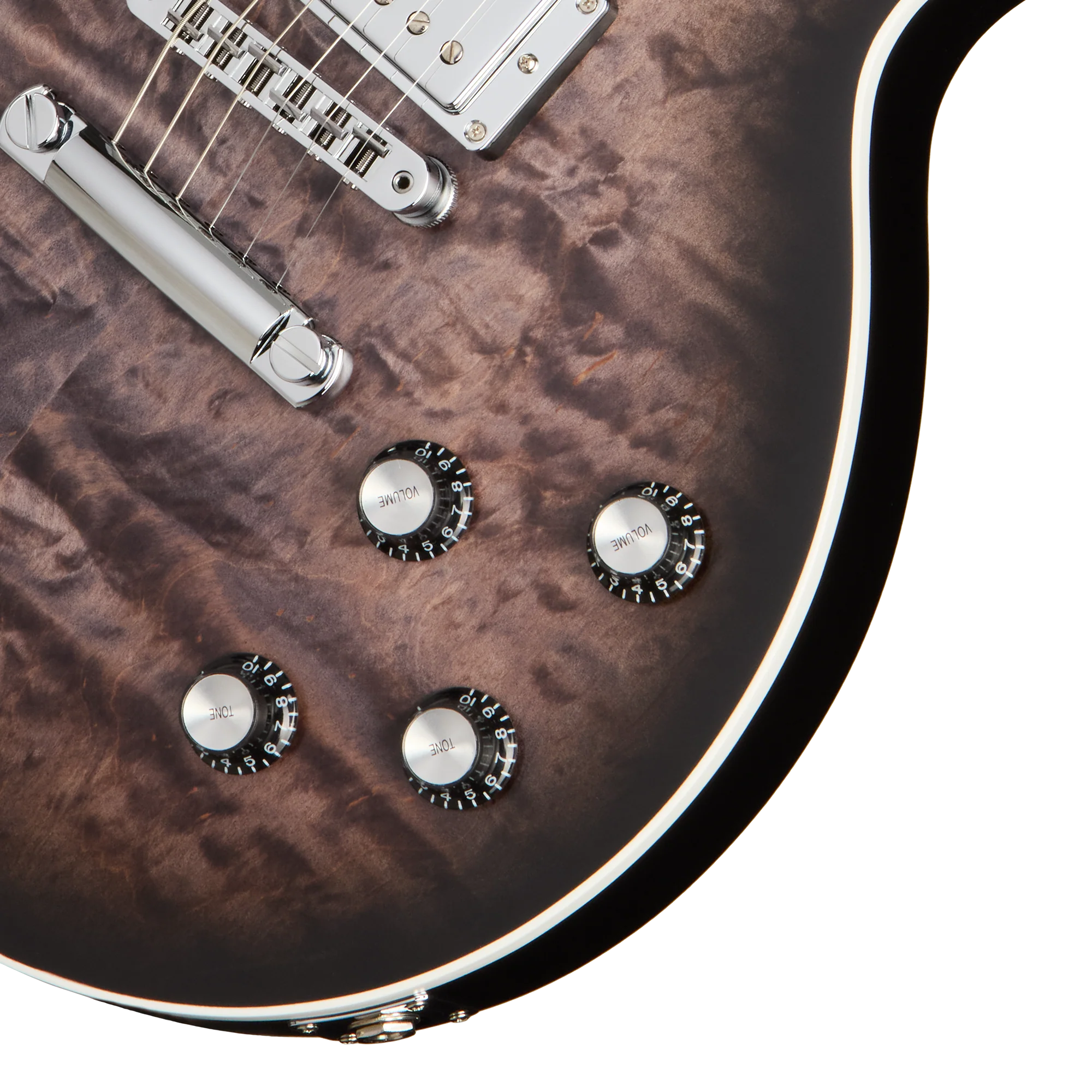 Gibson Mark Morton Les Paul Modern Quilt, Translucent Ebony Burst Satin