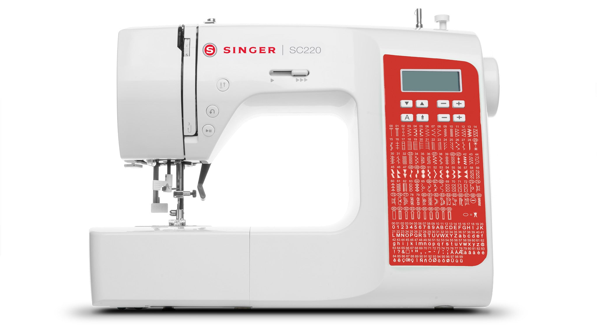 SINGER® SC220 Sewing Machine (Red)