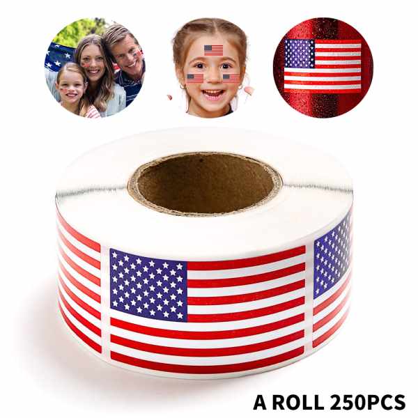 50-250 Pcs American Flag Stickers Usa Patriotic Sticker For Notebooks ...