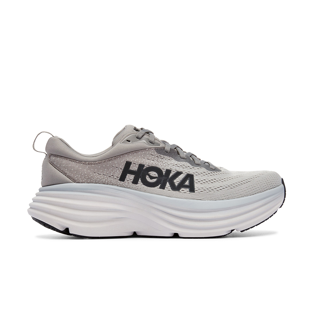 Women's/Men's Hoka Bondi 8 Road-Running Shoes Sharkskin/Harbor Mist