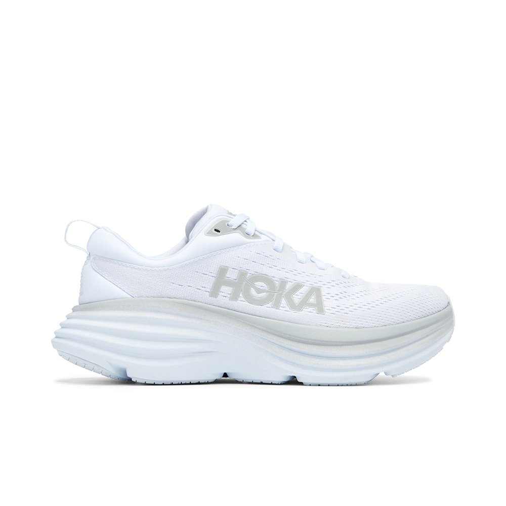 Women's/Men's Hoka Bondi 8 Road-Running Shoes White/White