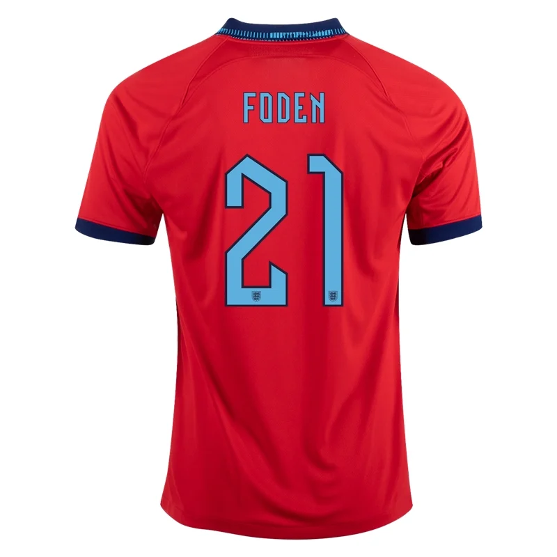 Phil Foden 21 England Away Jersey 2022 Jerseys Sports