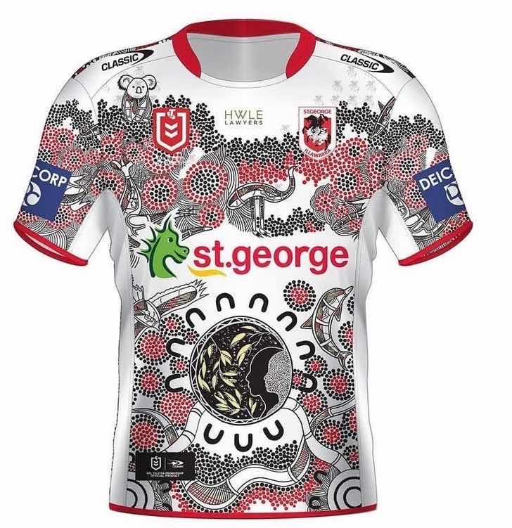 St Illawarra Dragons Rugby Jersey 2021 Indigenous IRUGBY