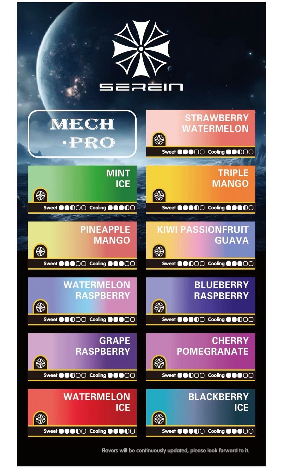 new SEREIN Mech Pro 10000-18000❗️Puffs 17 Flavors