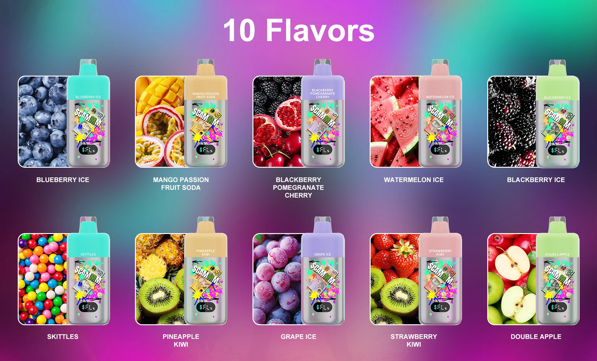 New CAMMM 15000 Puffs Disposable Vape 10 Flavors