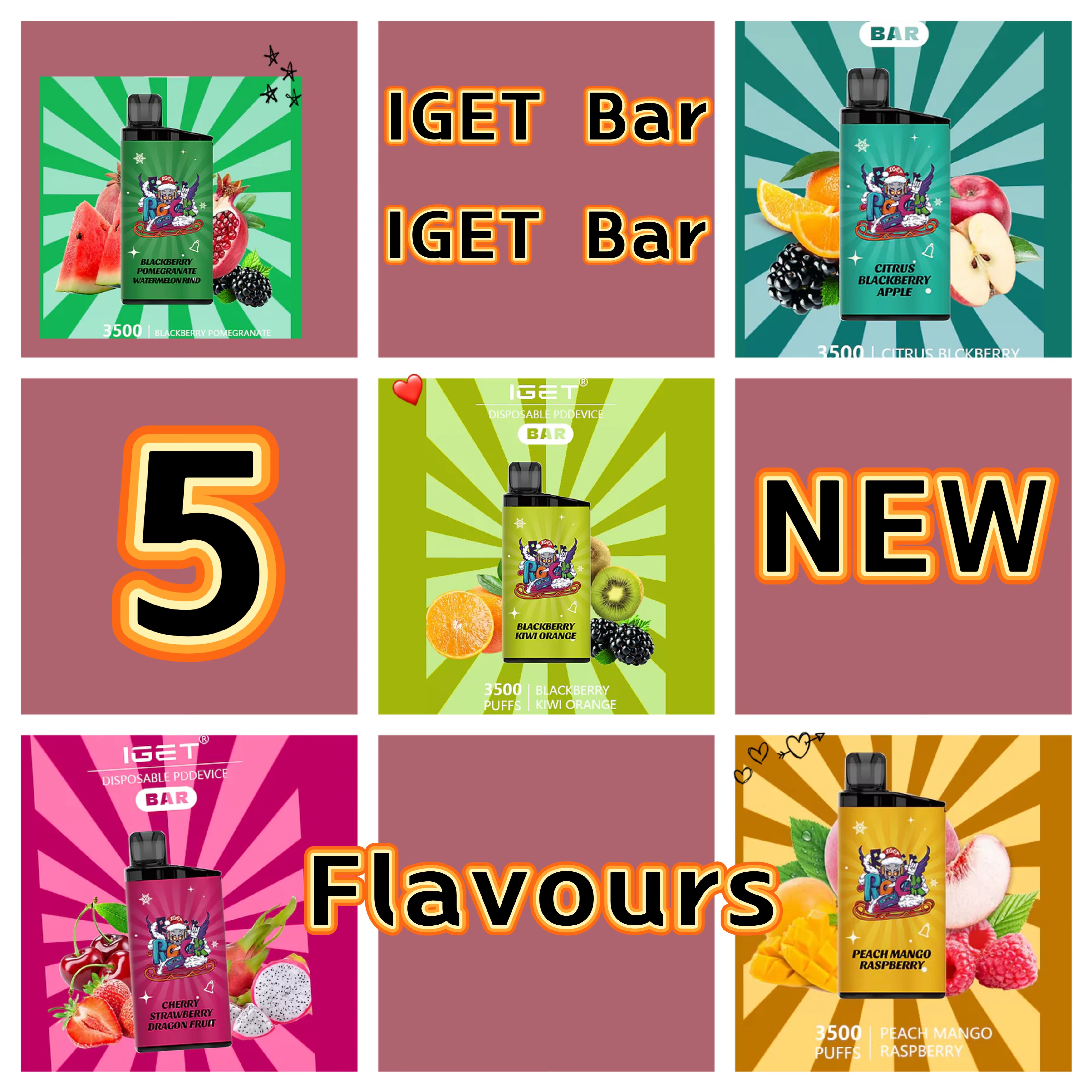 clearance IGET Bar 3500 Puffs Big Sale 40 Flavors