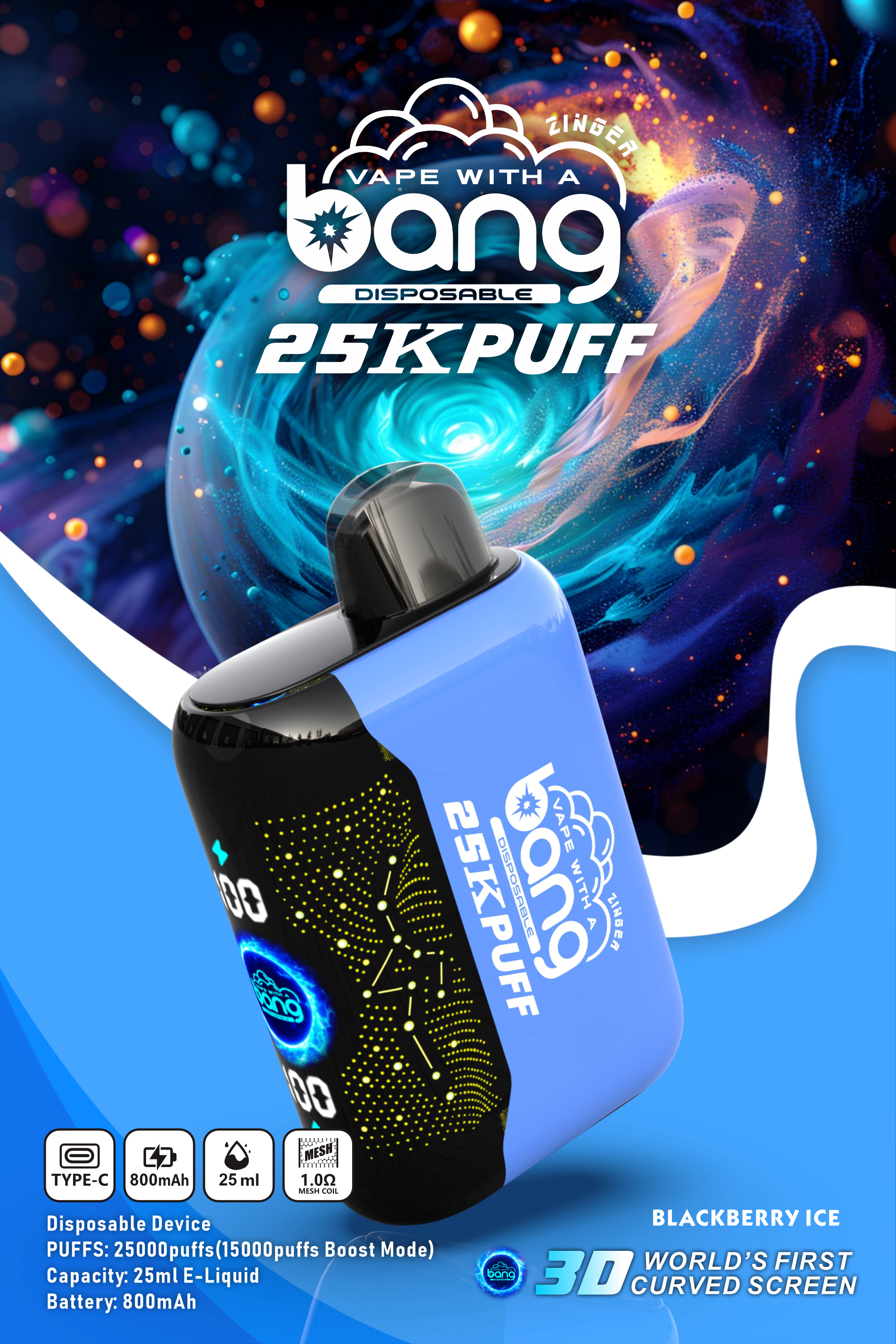 new Bang Starry 25000 Puffs Disposable Vape 15 Flavors
