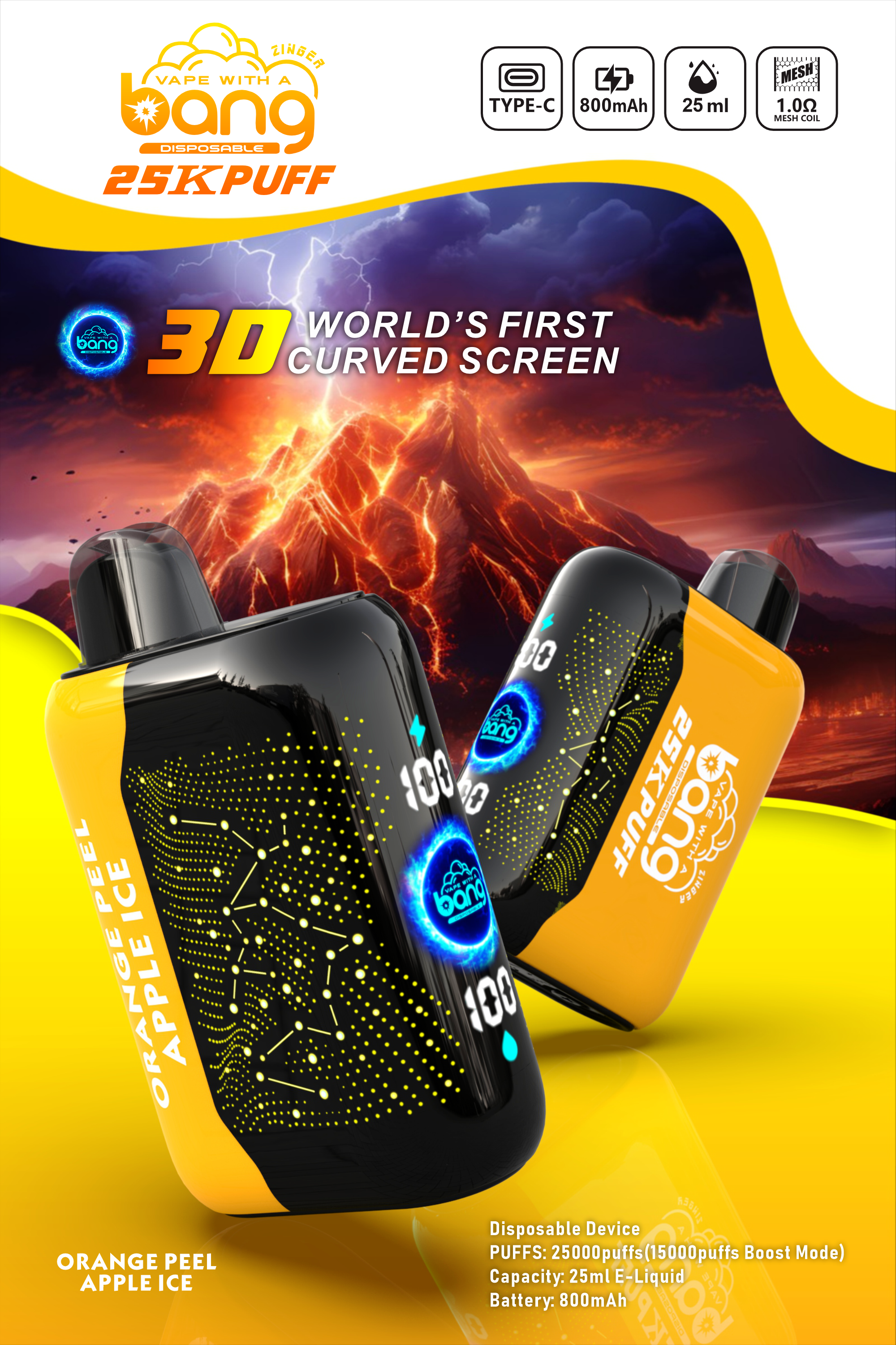 new Bang Starry 25000 Puffs Disposable Vape 15 Flavors
