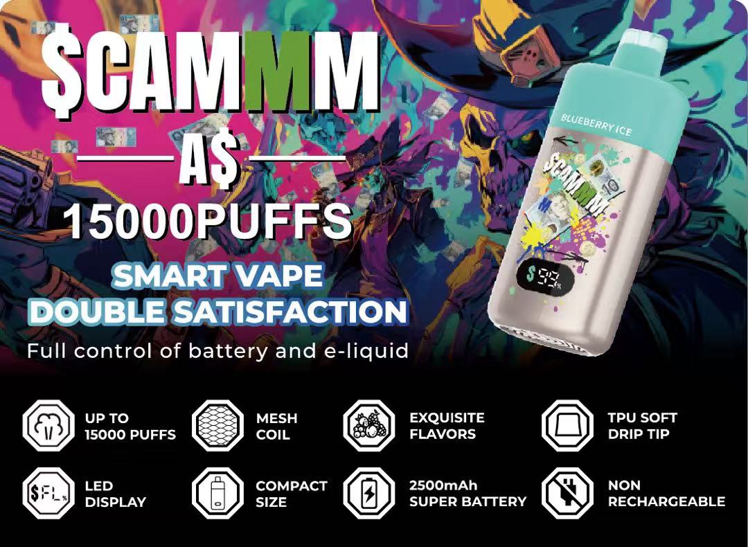 New CAMMM 15000 Puffs Disposable Vape 10 Flavors