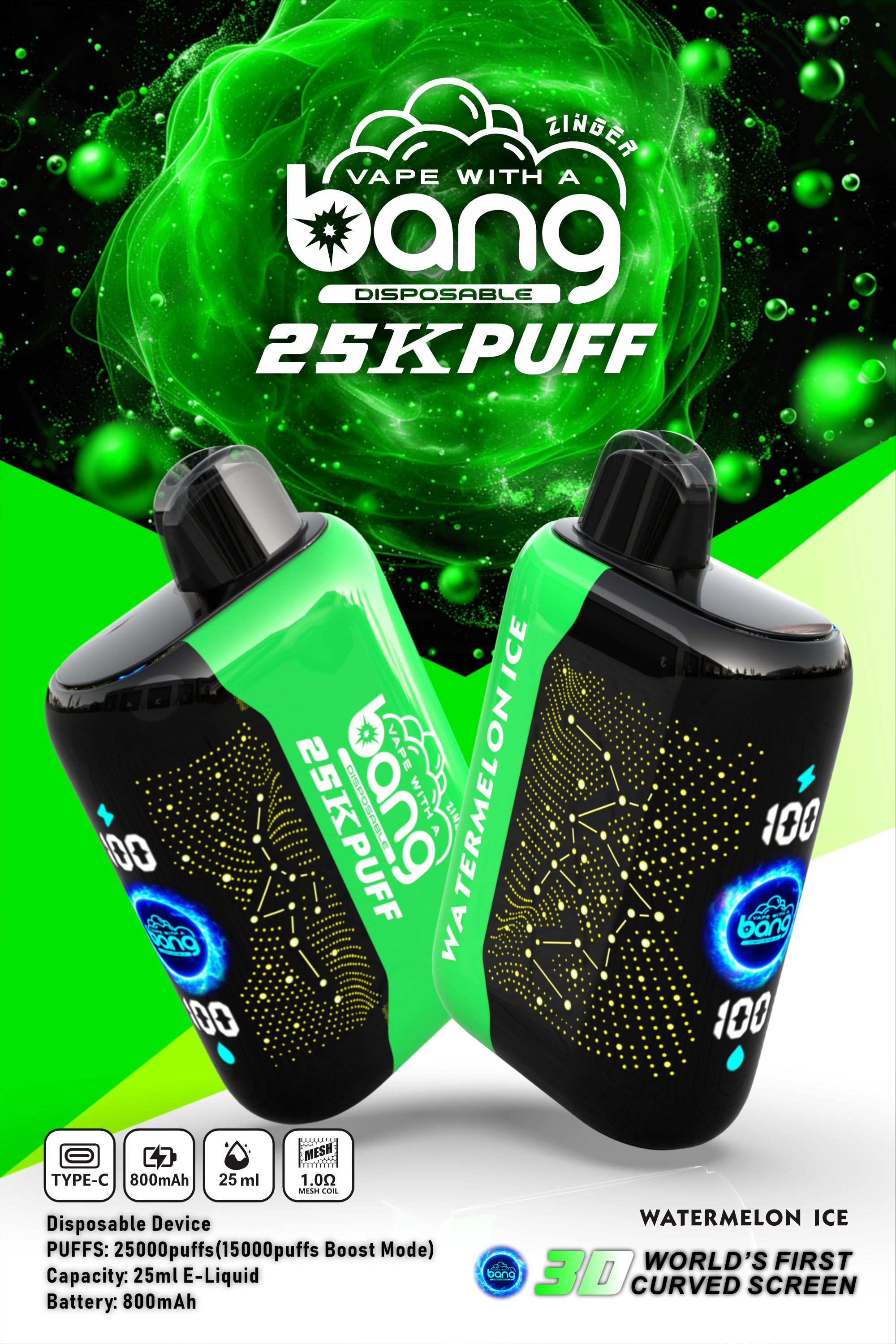 new Bang Starry 25000 Puffs Disposable Vape 15 Flavors