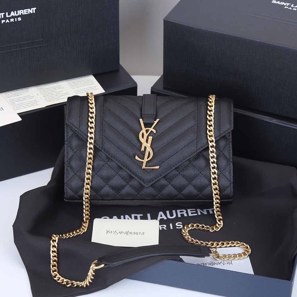 Replica Ysl Envelope Small Bag Embossed Leather 1754