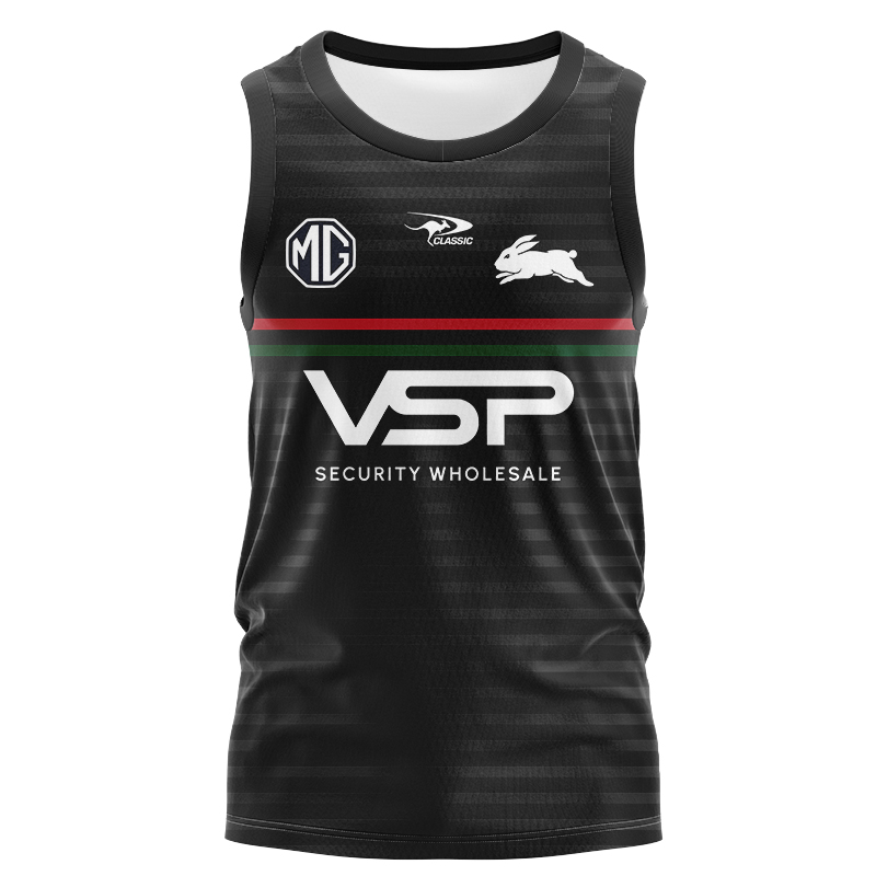 South Sydney Rabbitohs 2024 Black Training Singlet Rugbysky