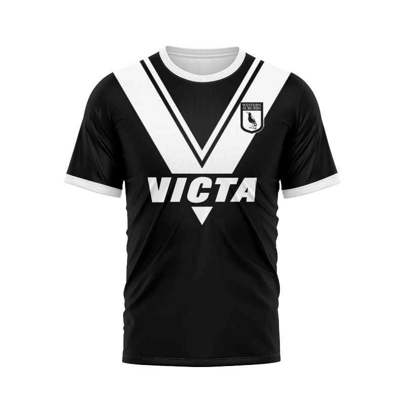 Western Suburbs Magpies 1978 Black Retro Jersey - Rugby State