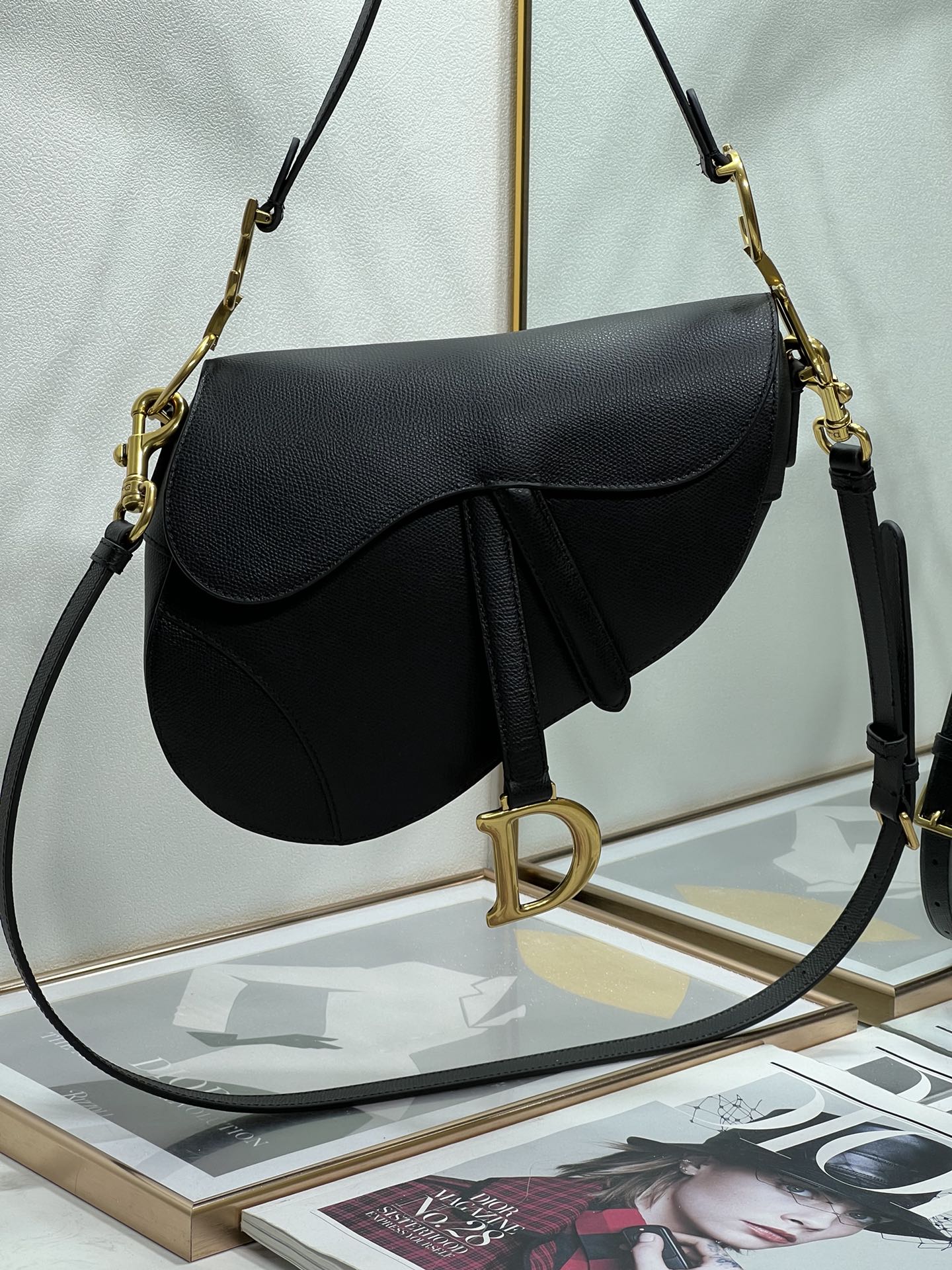 Replica Dior Saddle Bag Black