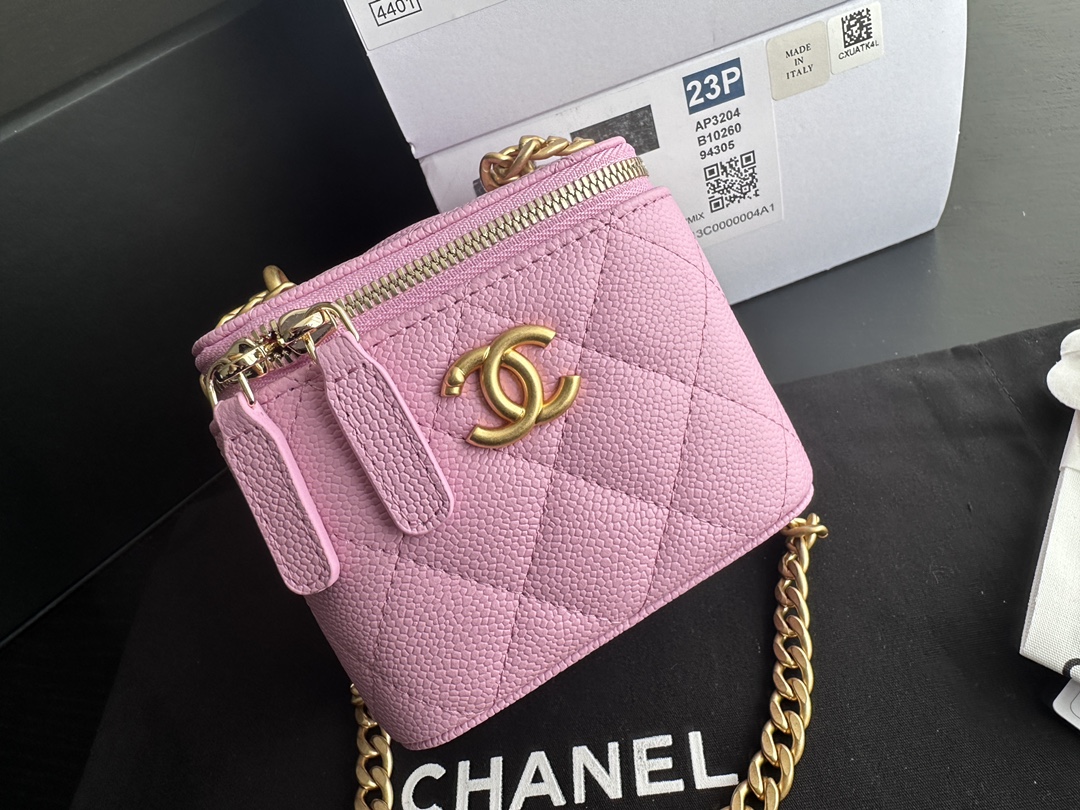 Authentic CHANEL Large Pink Flap Bag with top handle Trendy CC Bag