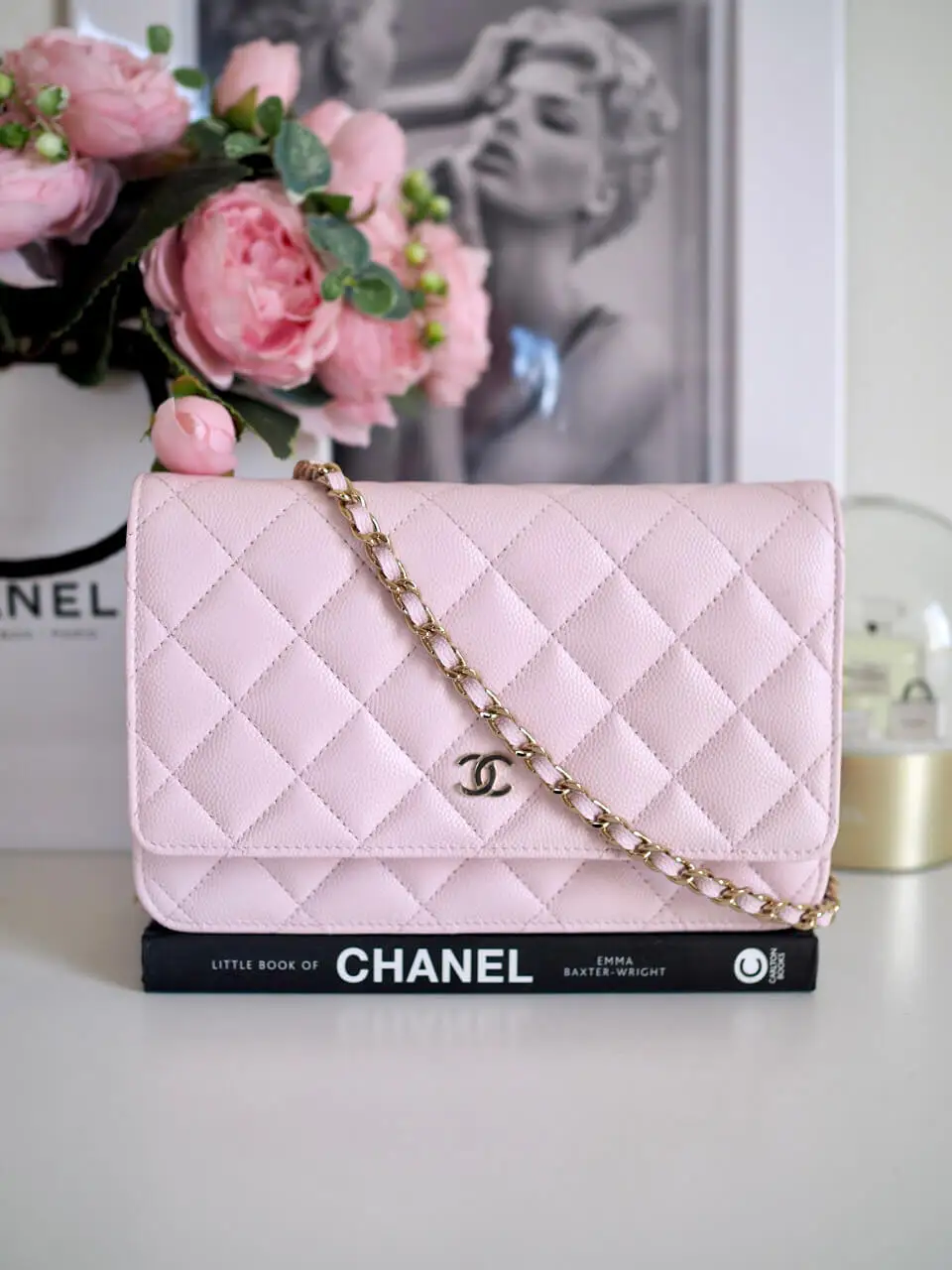Replica Chanel Lambskin Small Vanity With Chain and Top Handle Bag AP2